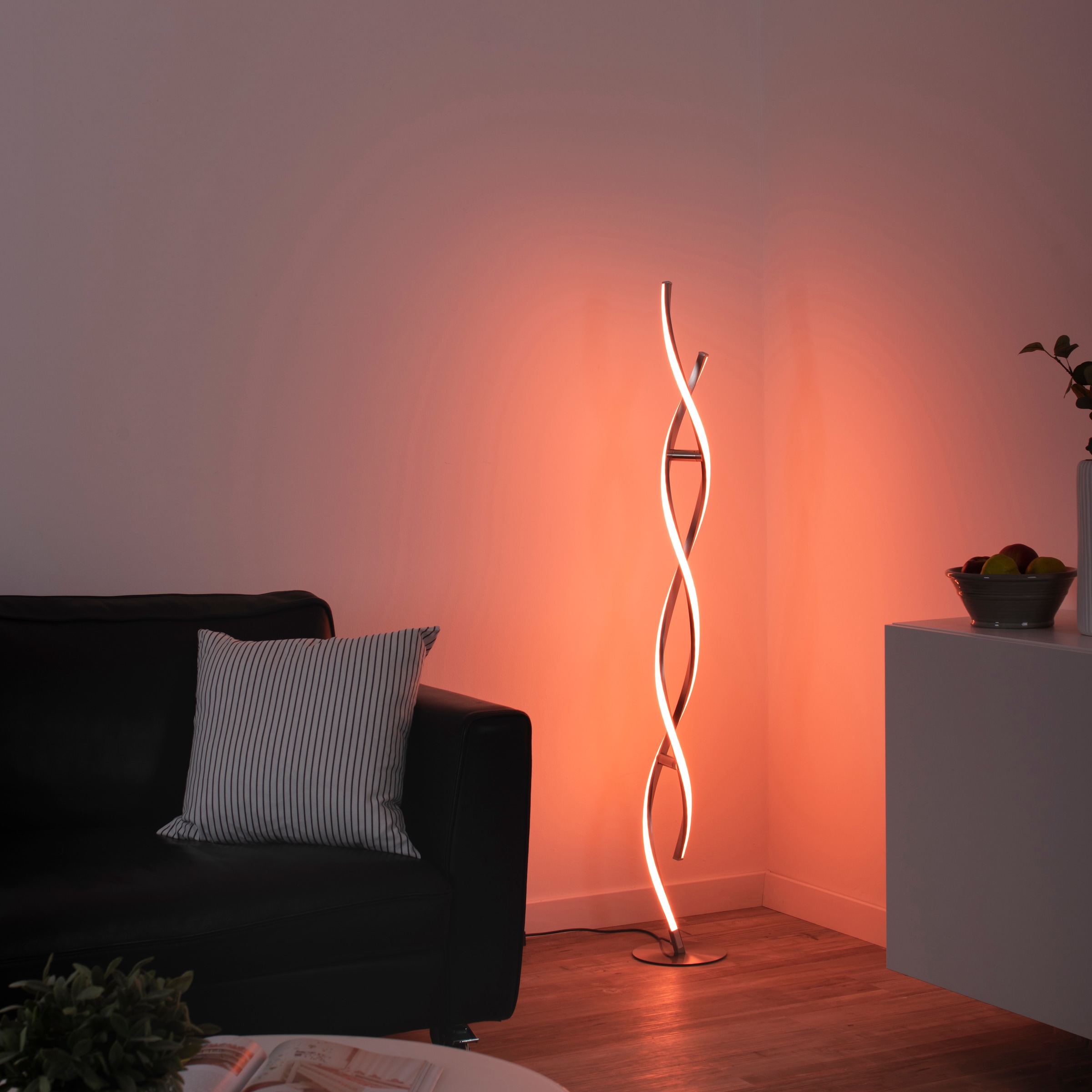 2 BAUR Stehlampe flammig-flammig, Fernbedienung, Smarthome LIGHT fähig white, »Ls-SWING«, inkl., | JUST Infrarot RGB+tunable