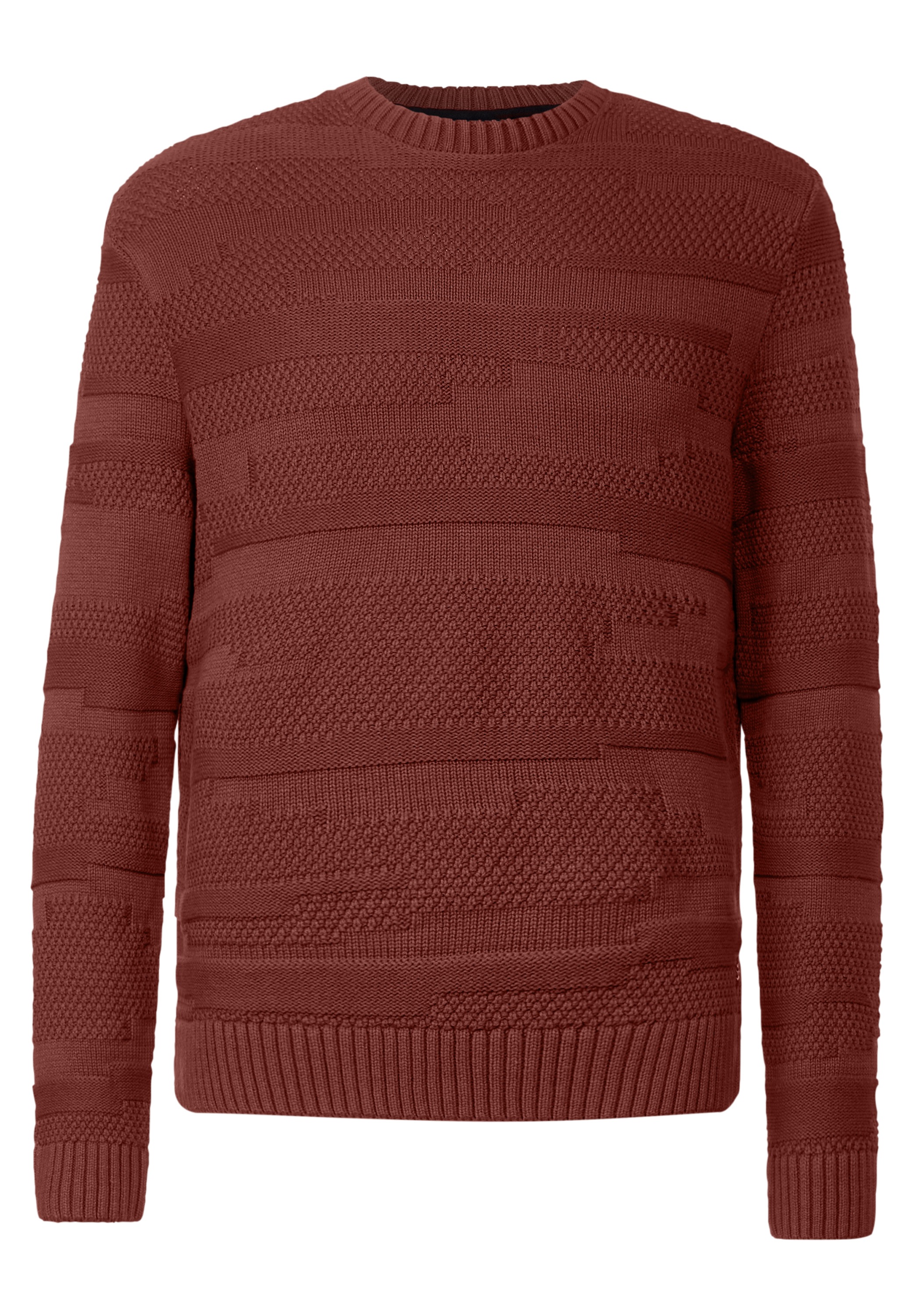 STREET ONE MEN Strickpullover, mit Struktur