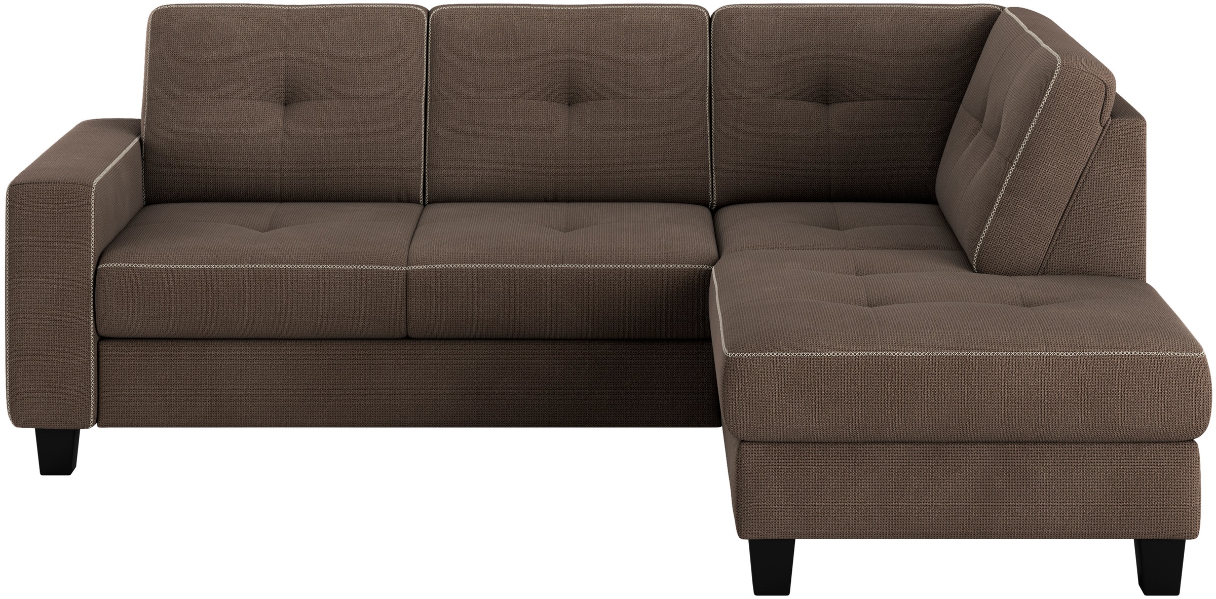 Places of Style Ecksofa »Varese«, Kreuznaht in beige