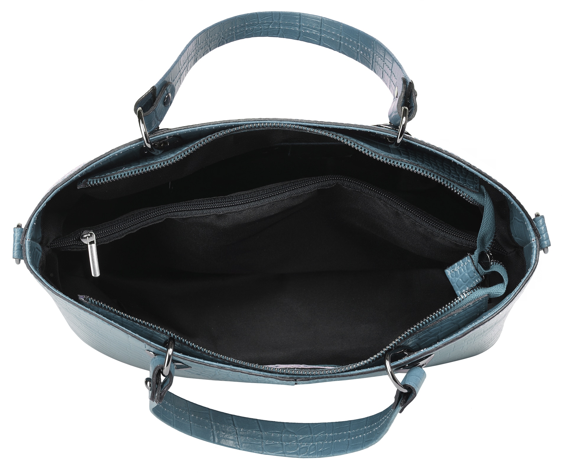 Cluty Henkeltasche, echt Leder, Made in Italy
