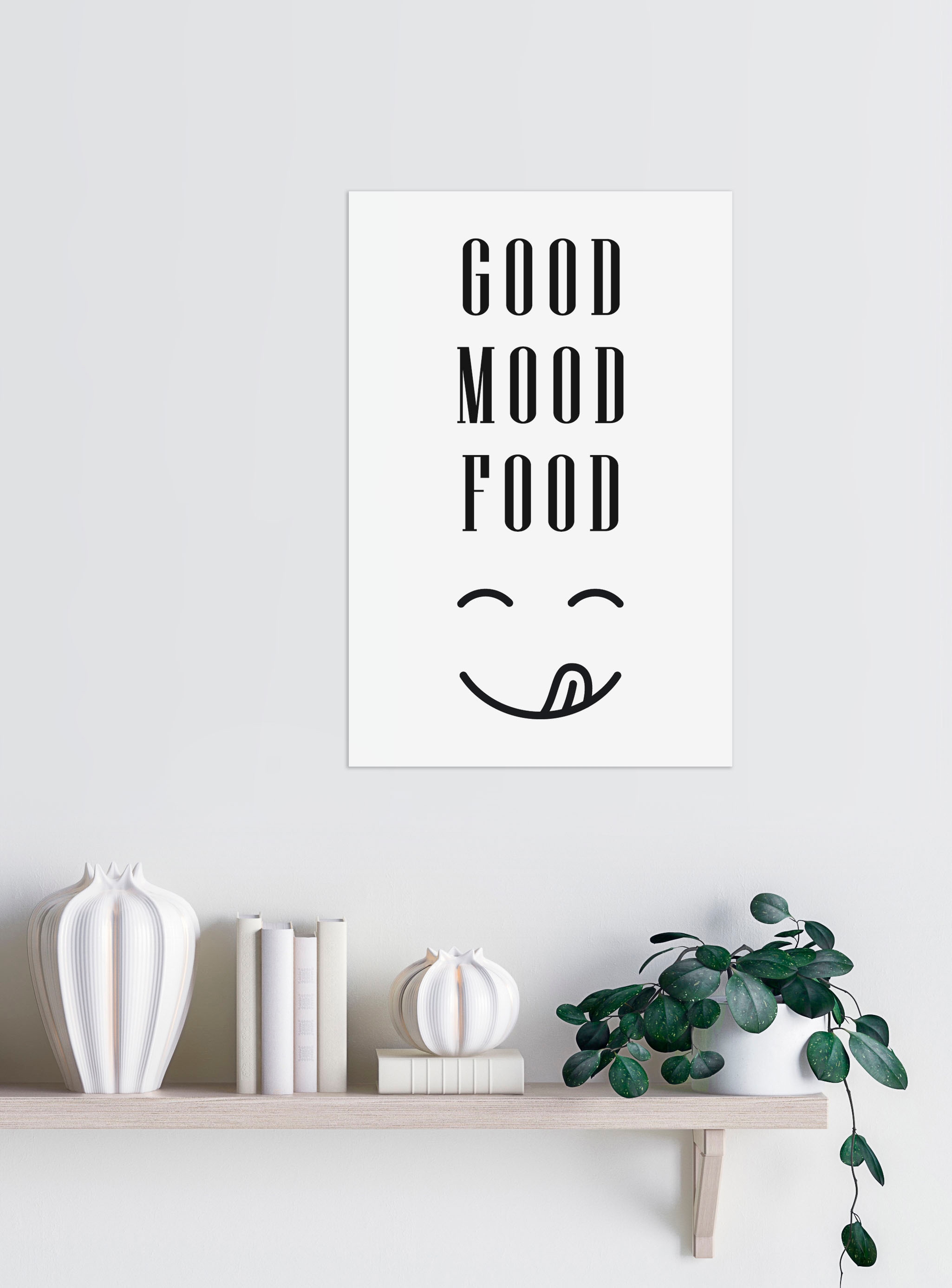 queence Wanddekoobjekt »GOOD bestellen BAUR auf MOOD Schriftzug FOOD«, Stahlblech 