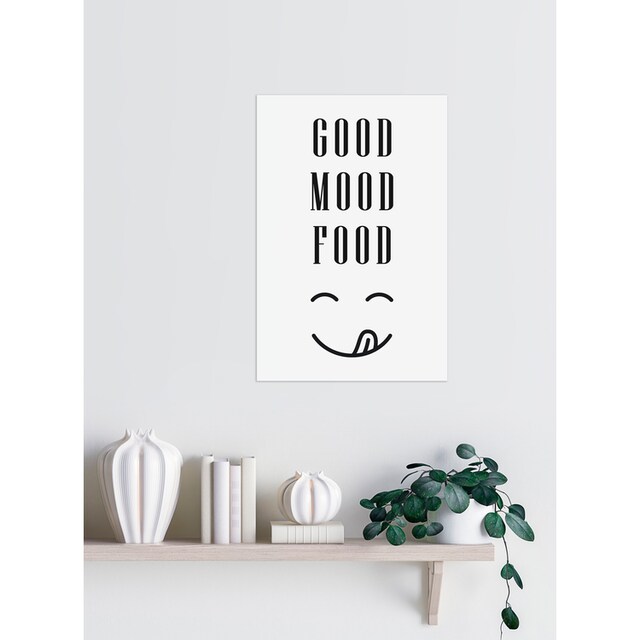 queence Wanddekoobjekt »GOOD MOOD FOOD«, Schriftzug auf Stahlblech  bestellen | BAUR
