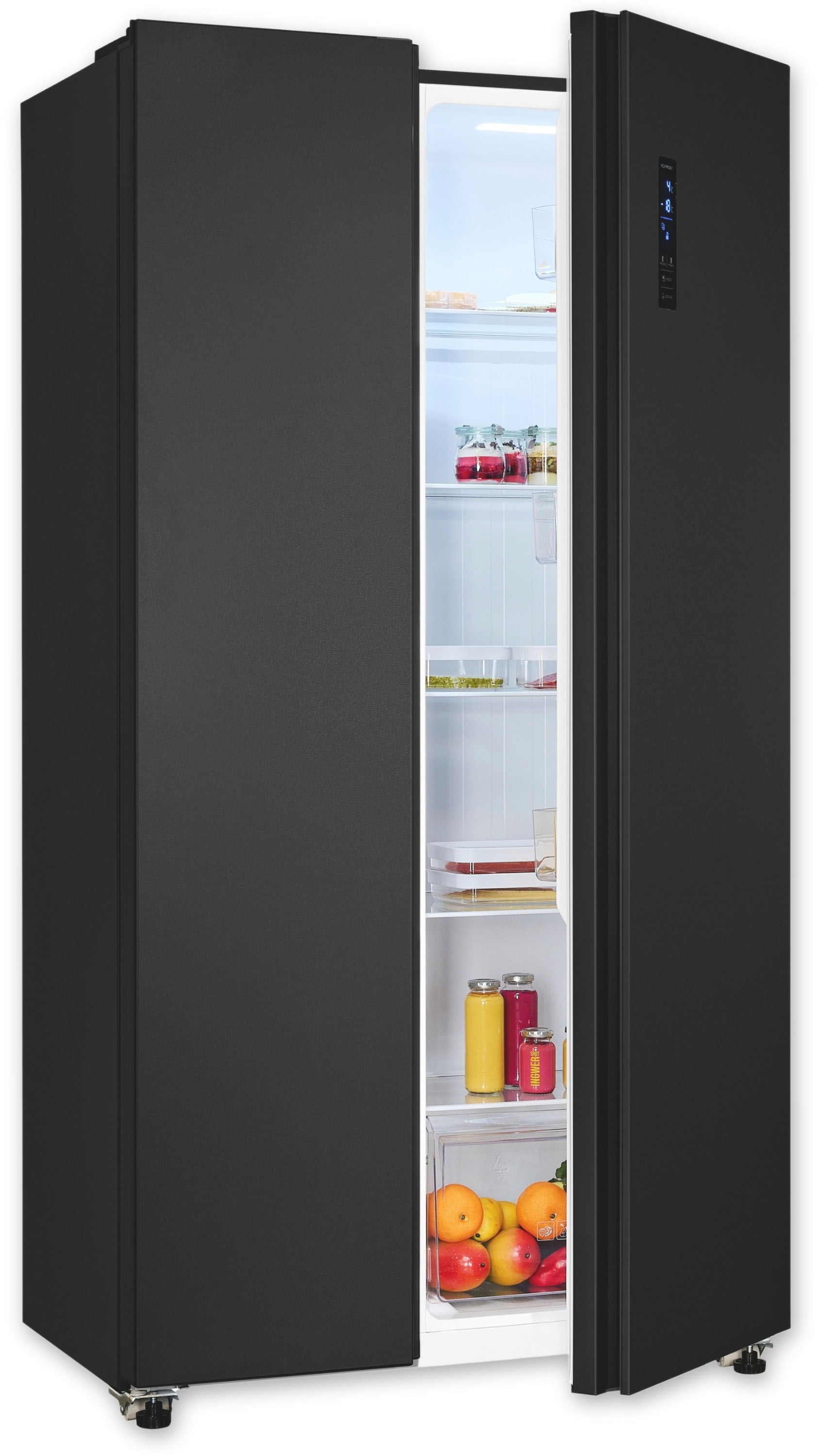 exquisit Side-by-Side "SBS46-040E inoxlook-az" 177 cm hoch 90 cm breit günstig online kaufen