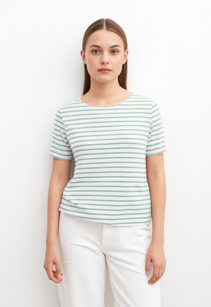 Vero Moda Rundhalsshirt "VMABBY SS ZIP TOP JRS NOOS" Materialmix, regular f günstig online kaufen