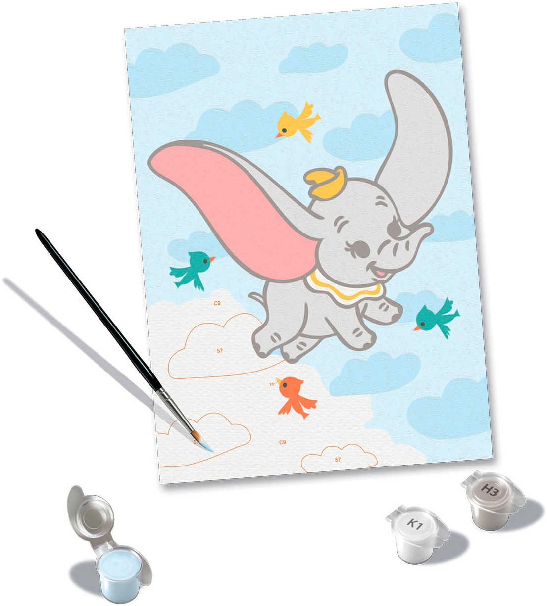 Ravensburger Malen nach Zahlen »CreArt, Hello Baby, Dumbo«, für Erwachsene; Made in Europe
