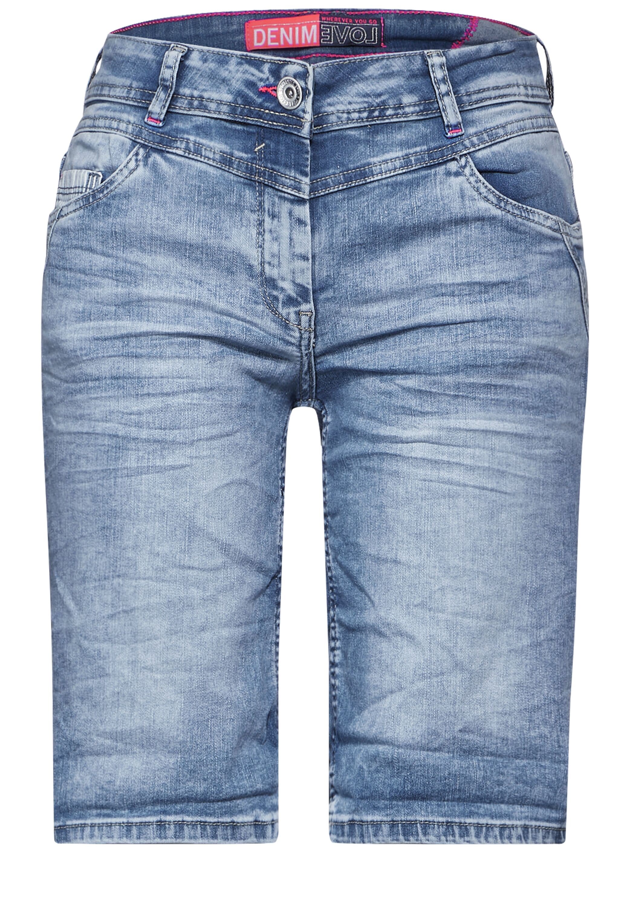 Cecil Shorts, in hellblauer used-Waschung