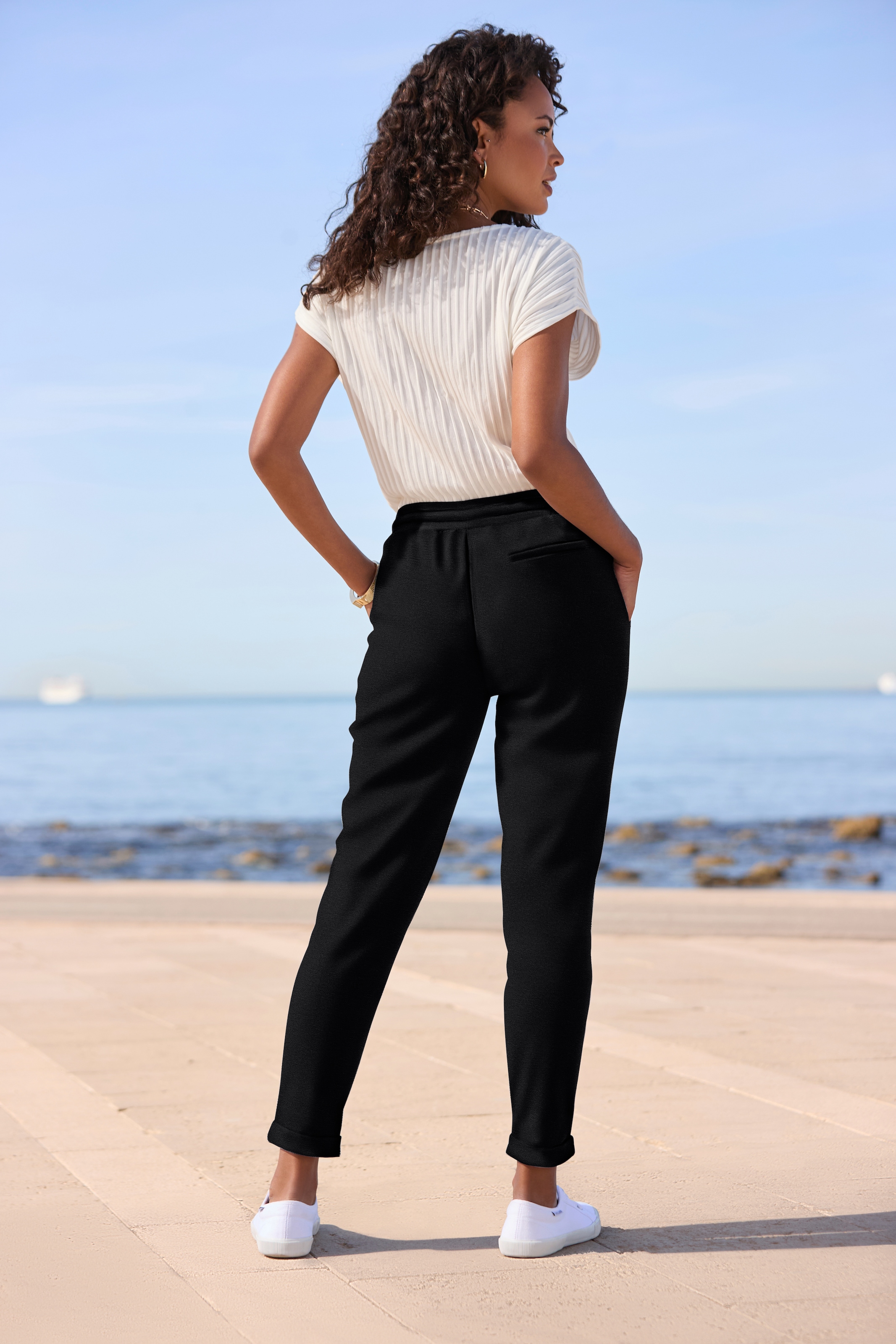 Vivance Jogger Pants, mit praktischen Eingrifftaschen, Schlupfhose, casual-chic