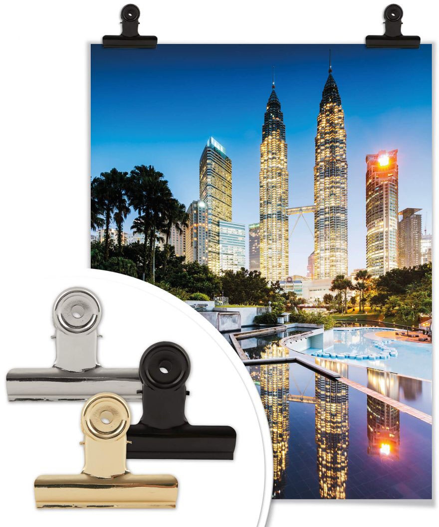 Gebäude, Towers (1 St.), kaufen Nacht«, »Petronas Poster, | Wandbild, Wall-Art Bild, Wandposter BAUR Poster