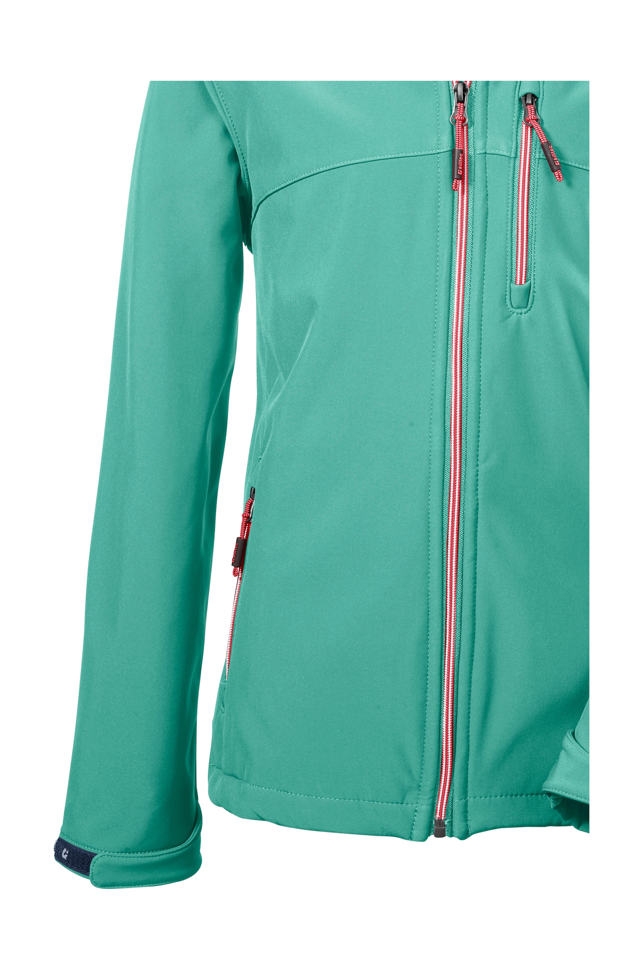 Killtec Softshelljacke »Girls Softshelljacke« Wasserabweisend, verstellbare Kapuze u Ärmel, Fleece-Innenfutter