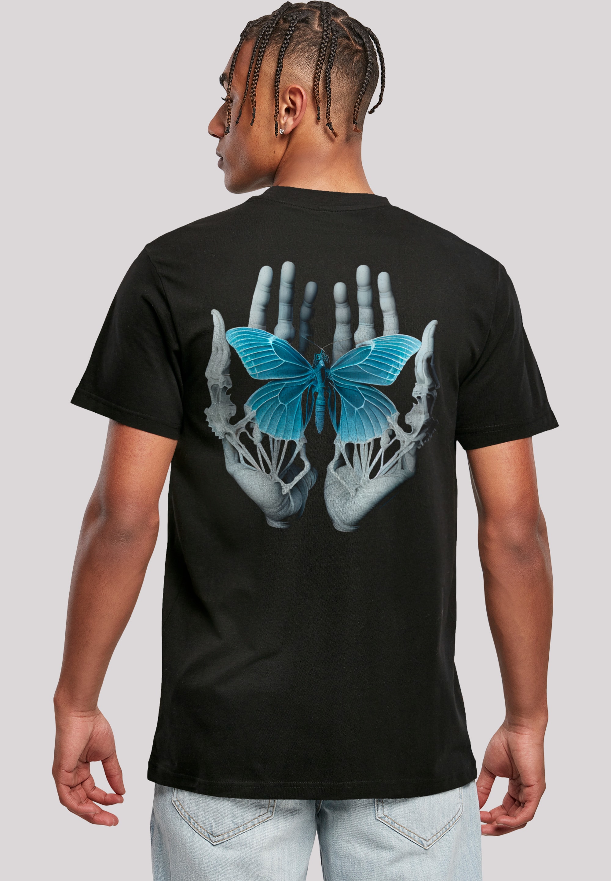 F4NT4STIC T-Shirt "Skelett Hände Schmetterling", Premium Qualität günstig online kaufen