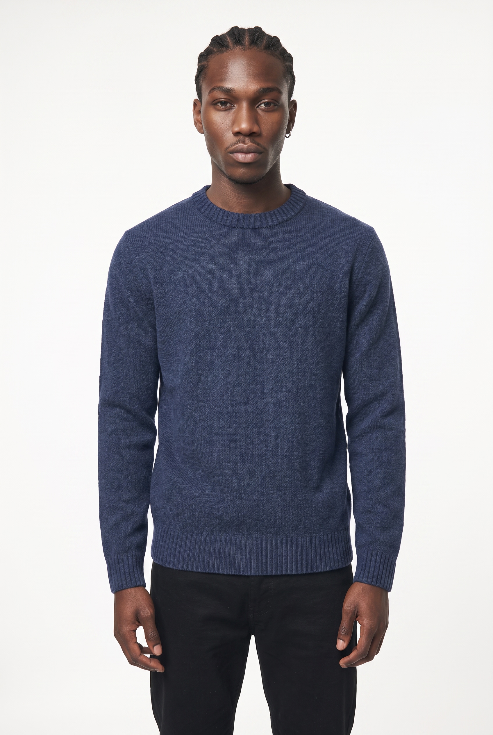 Jack & Jones Rundhalspullover "JJESOHO OLLIE KNIT CREW NECK SN" Materialmix, relaxed fit