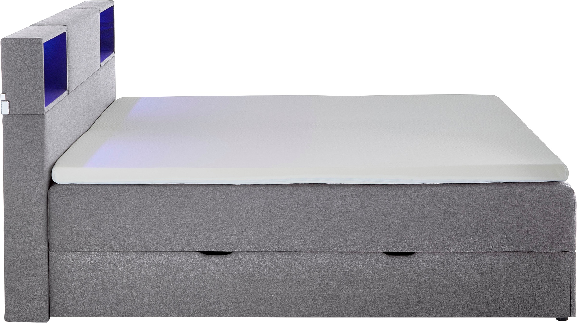 meise.möbel Boxspringbett »Caja mit Bettkasten und Topper«, mit LED ausgestattetes Ablagefach im Kopfteil