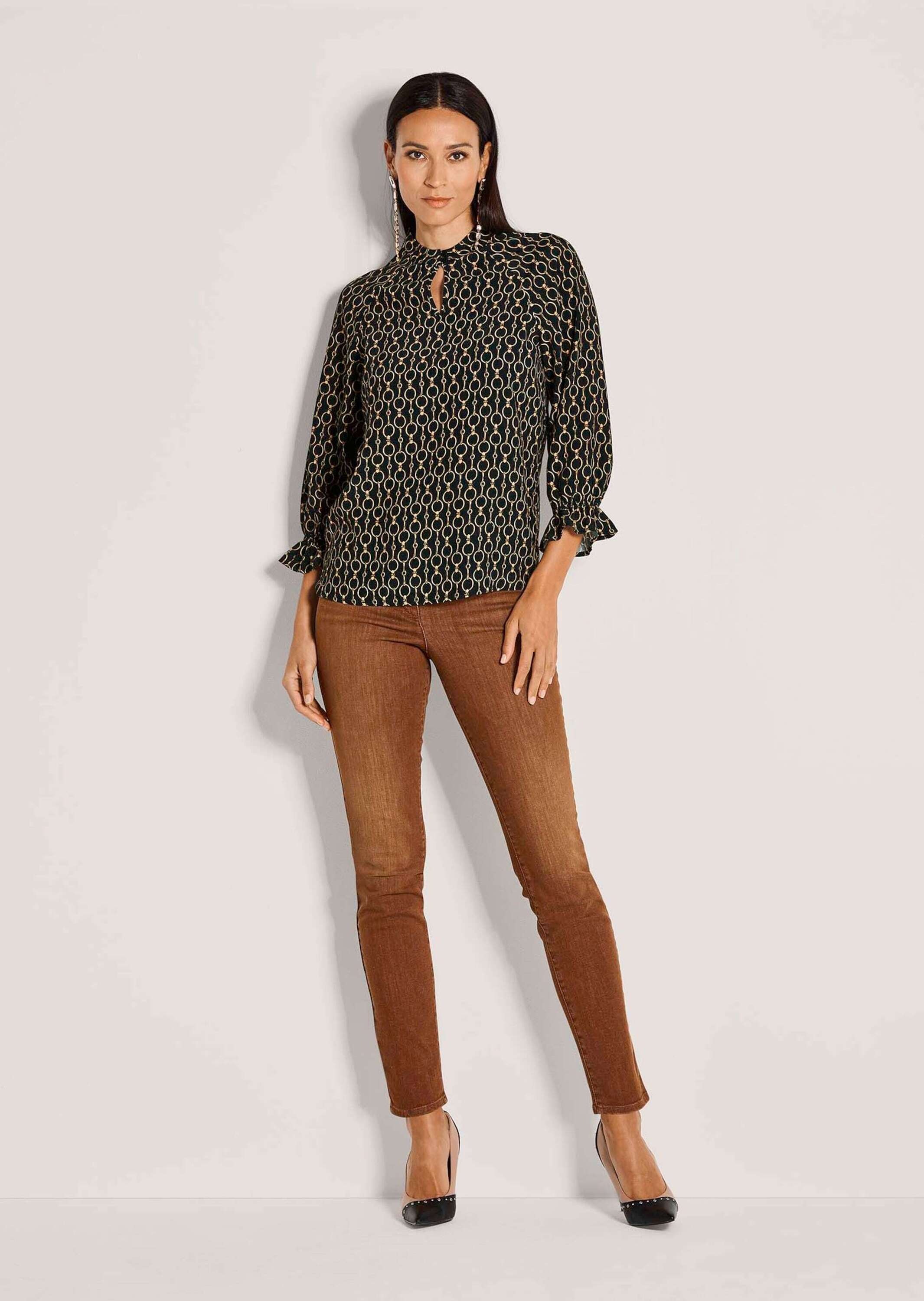 MADELEINE Langarmbluse "Bluse Elegante Viskosebluse mit Grafik-Print" günstig online kaufen