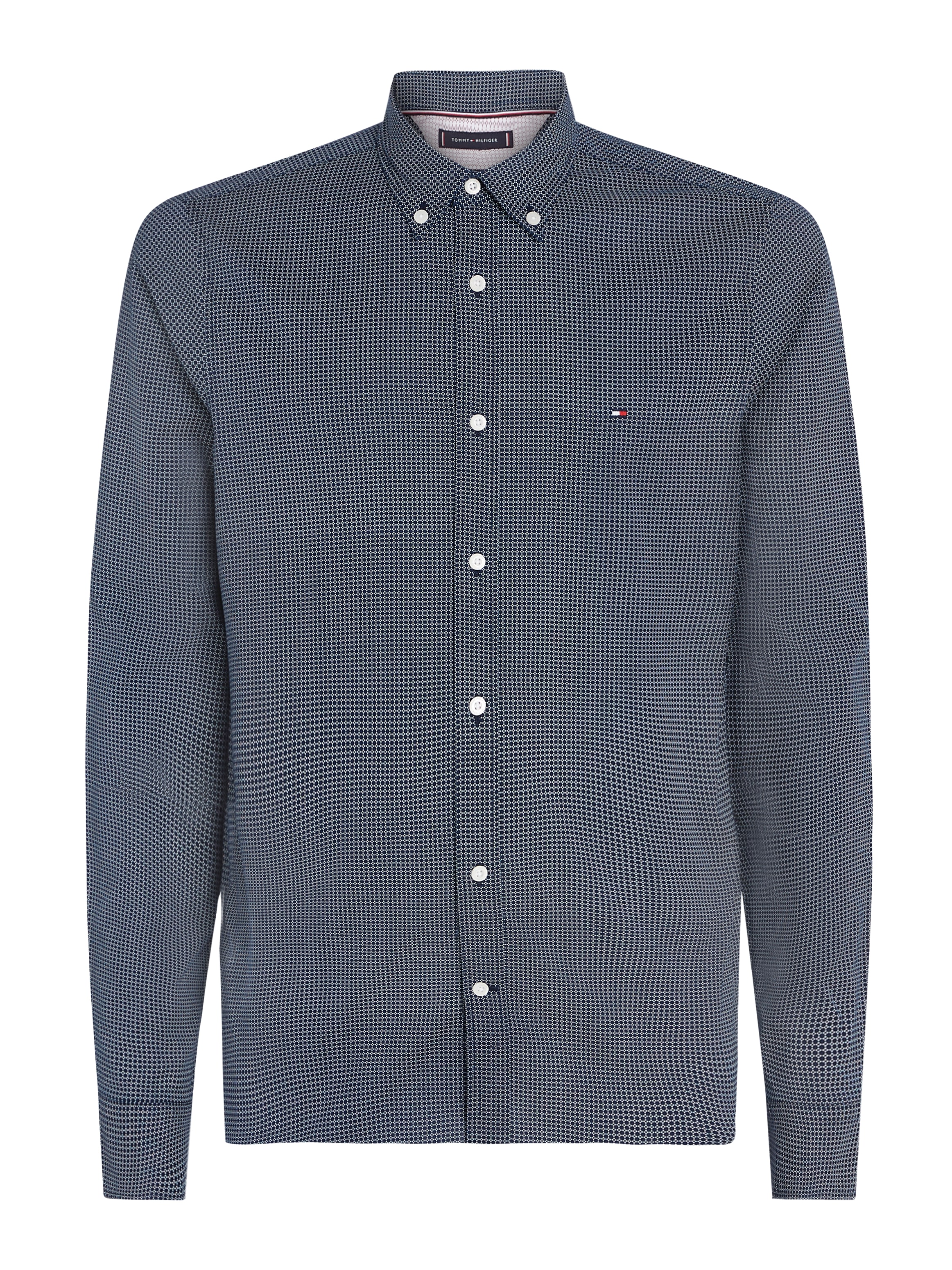 Tommy Hilfiger Businesshemd »FLEX MICRO FOULARD SF SHIRT«, Mit Minimal-Print, Button-down-Kragen