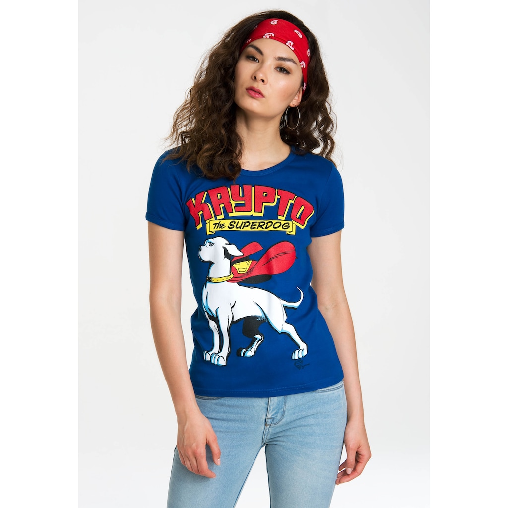 LOGOSHIRT T-Shirt »Krypto the Superdog« mit lizenziertem Originaldesign
