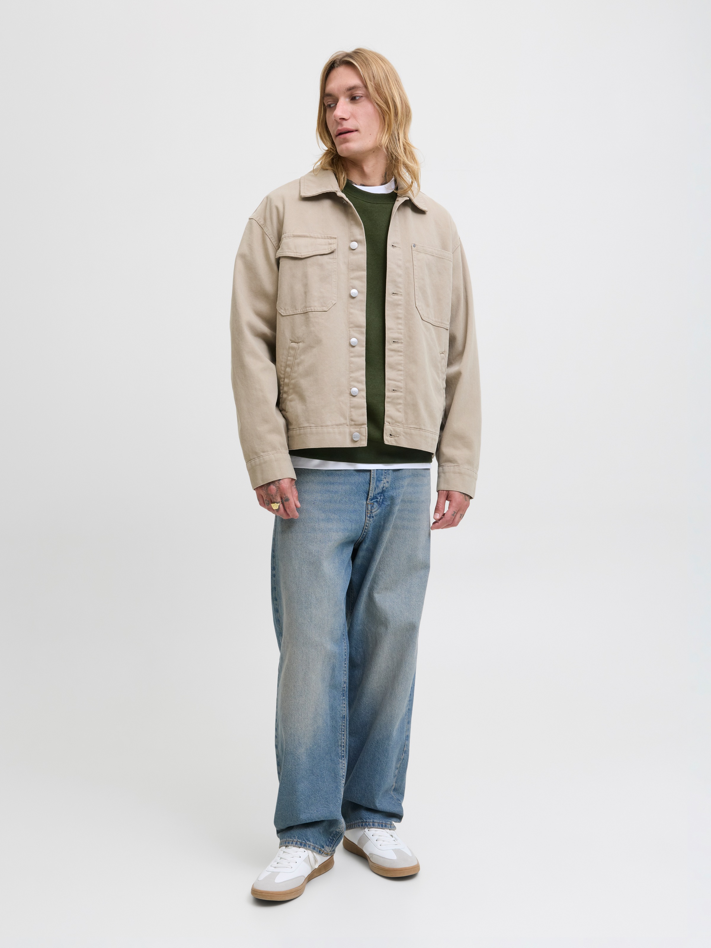 Jack & Jones Sweatshirt »JJEBRADLEY mit Rippbündchen für Alltag und Freizeit«, mit Rippbündchen
