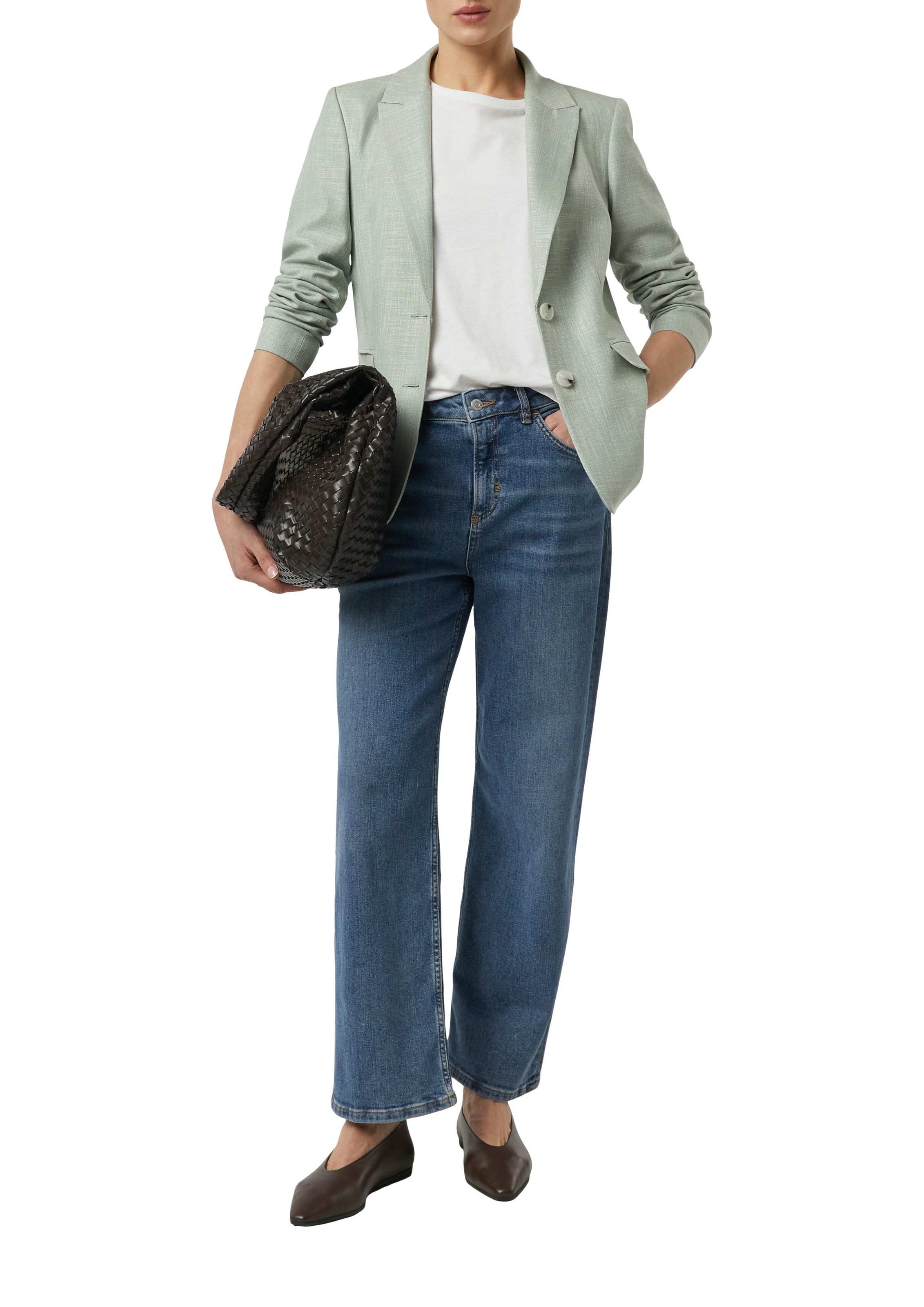 Comma Blusenblazer mit Viskose und in melierter Optik günstig online kaufen