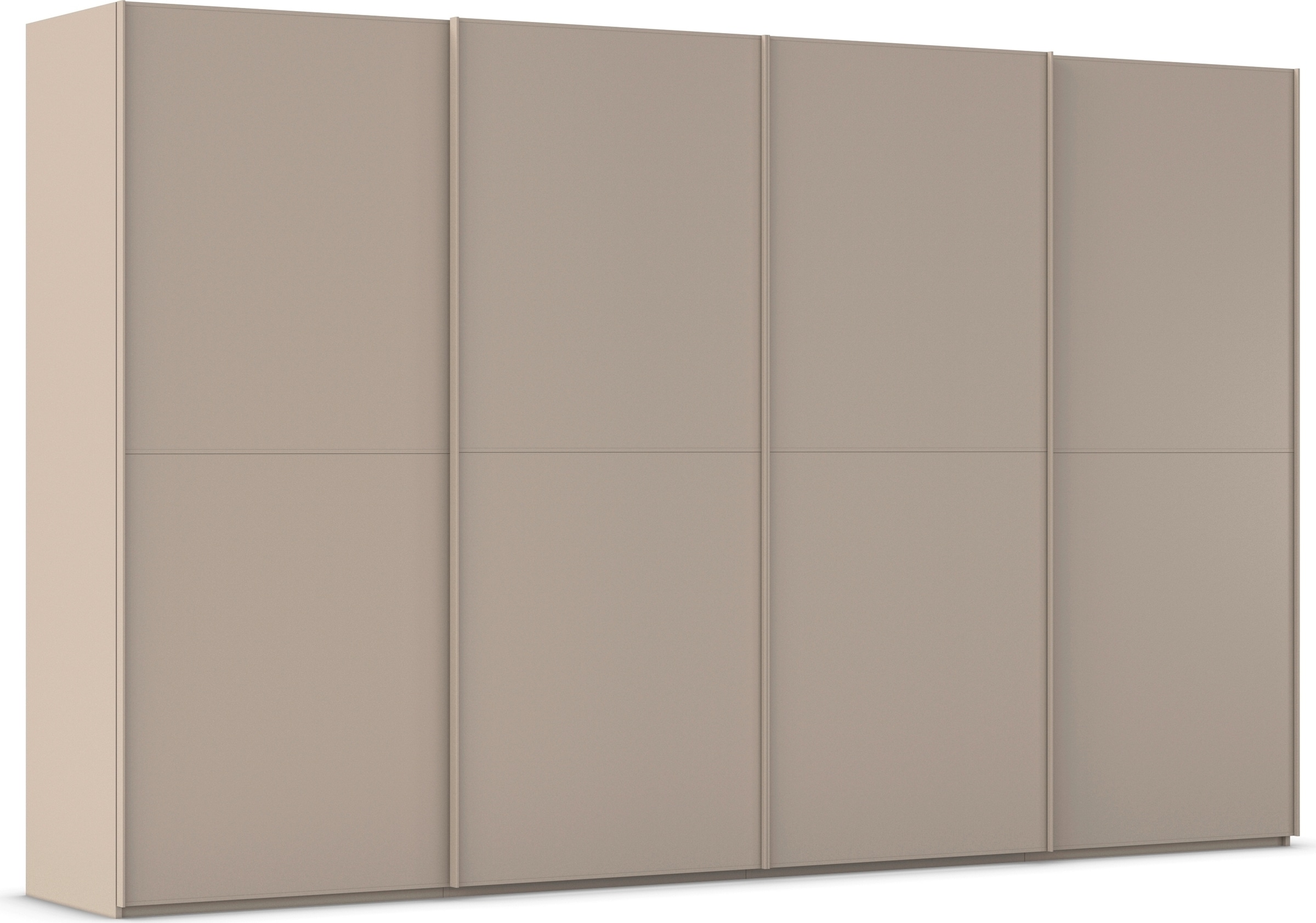 rauch Schwebetürenschrank "Kleiderschrank Schrank Garderobe Schlafzimmerschrank SCALE-DUO" edle zweigeteilte Türen und 3 Zierleisten MADE IN GERMANY