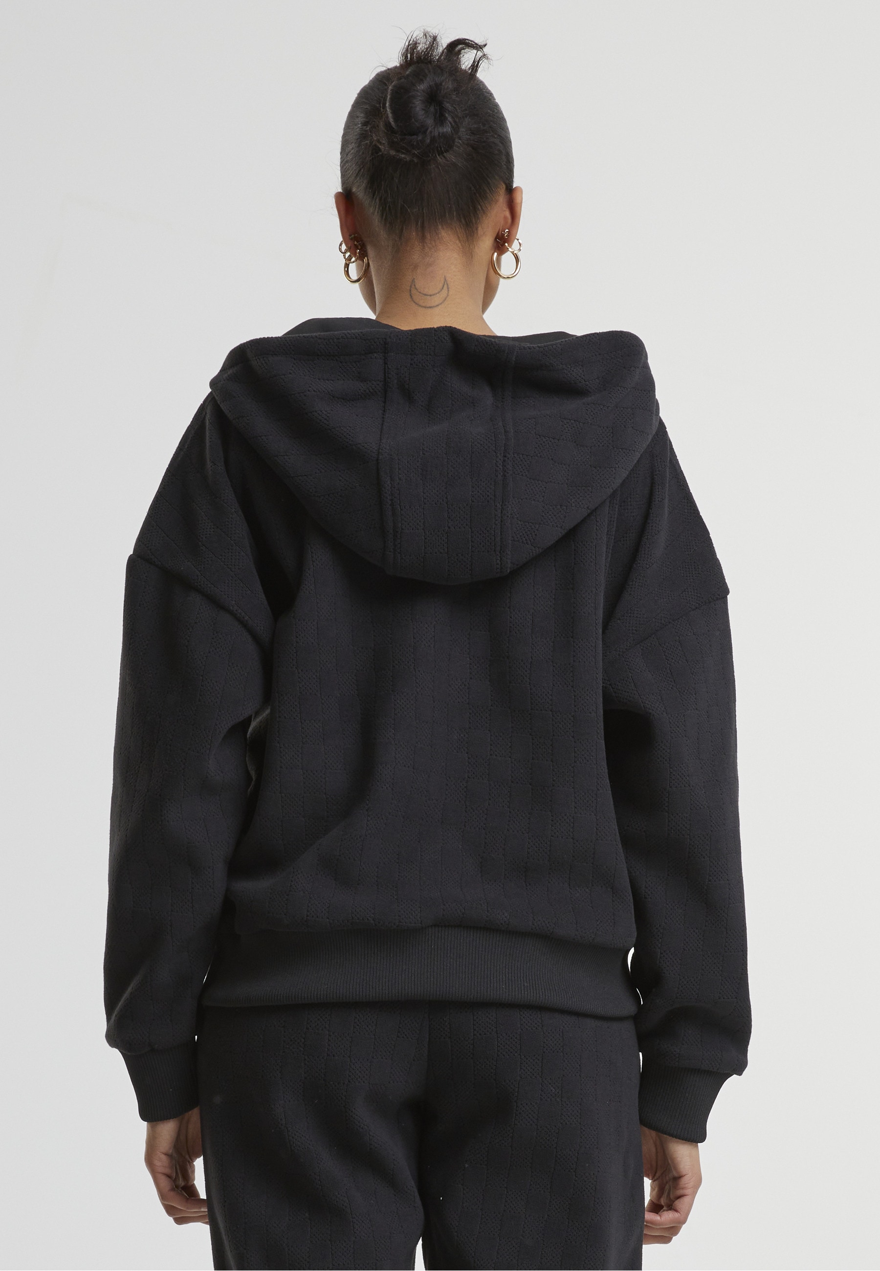 URBAN CLASSICS Sweatjacke »Urban Classics Ladies Jacquard Velvet Oversized Zip Hoody«
