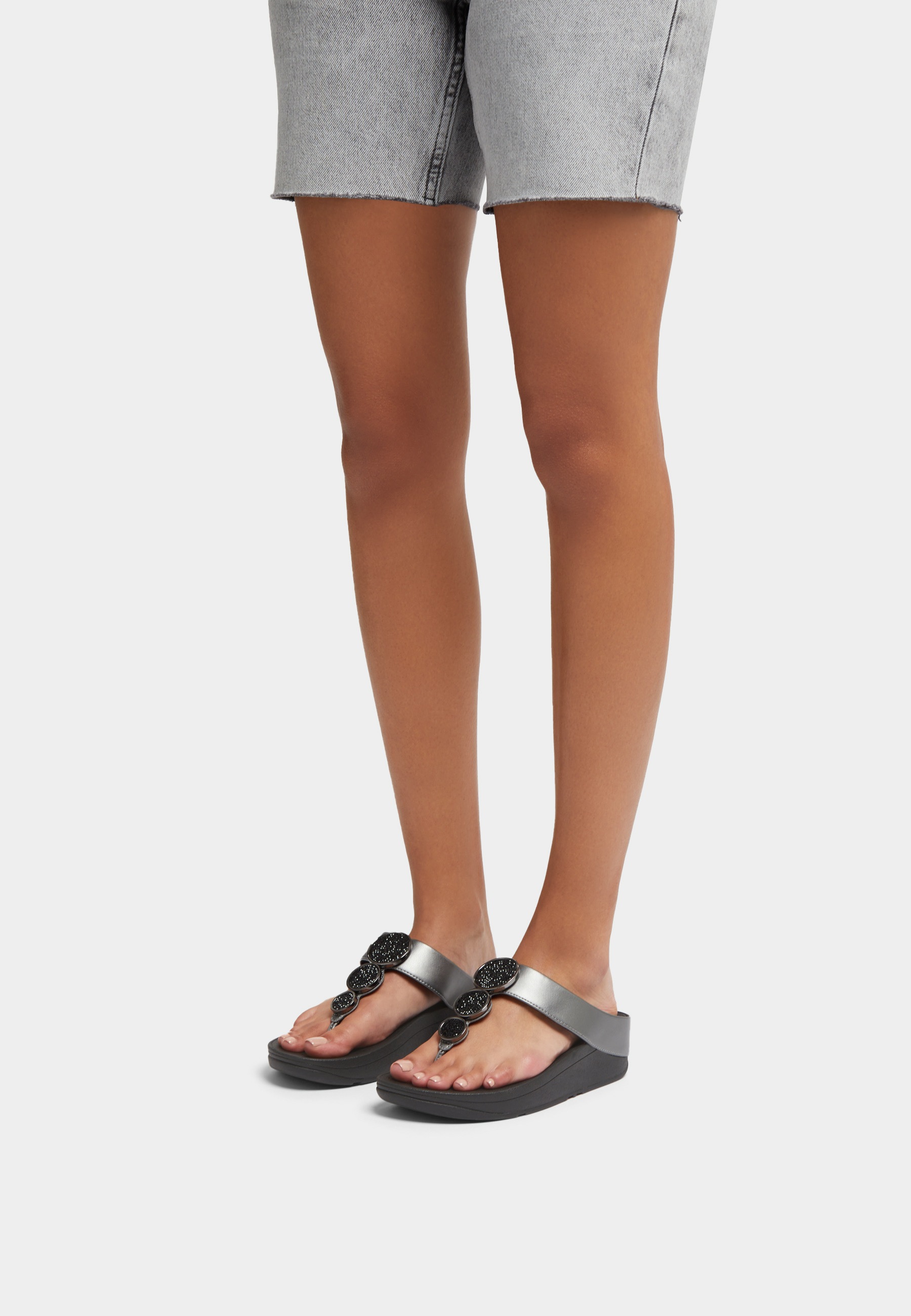 Fitflop Dianette "HALO BEAD-CIRCLE METALLIC TOE-POST SANDALS", Pool Slides, günstig online kaufen