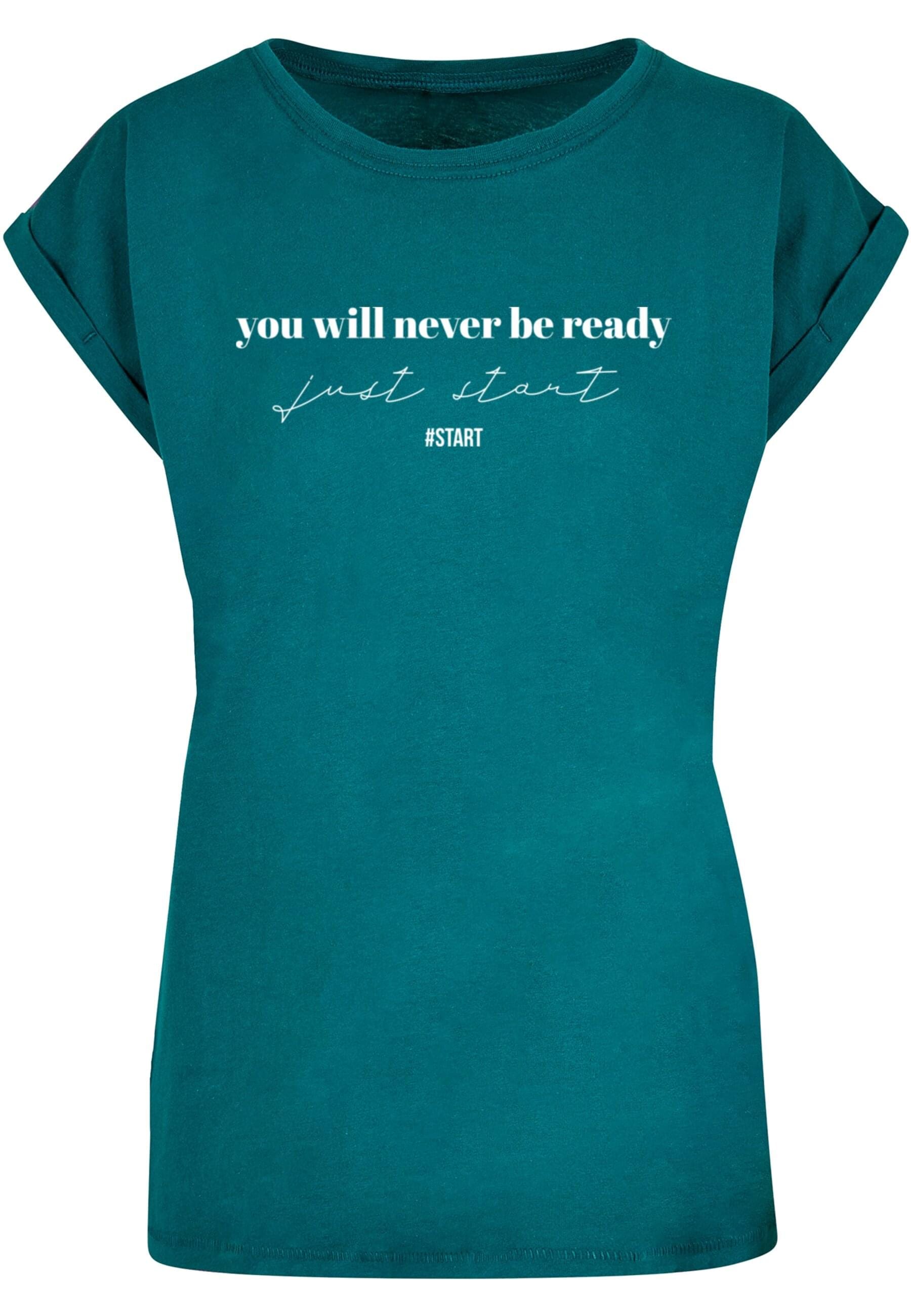 Merchcode T-Shirt "Merchcode Damen Ladies Just Start T-Shirt" 1 Stk. tlg. günstig online kaufen