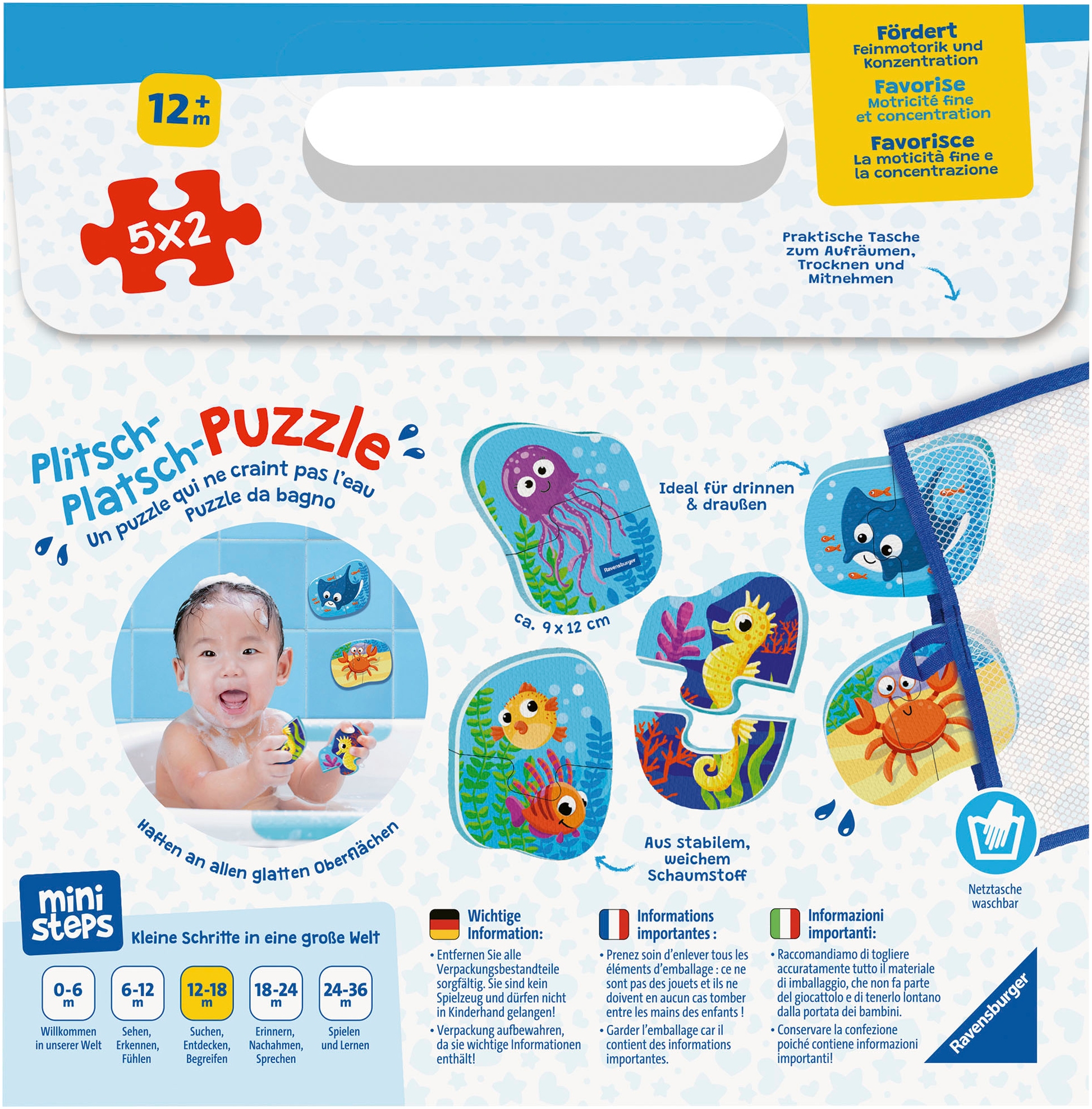 Ravensburger Puzzle »Plitsch-Platsch-Puzzle Meerestiere«