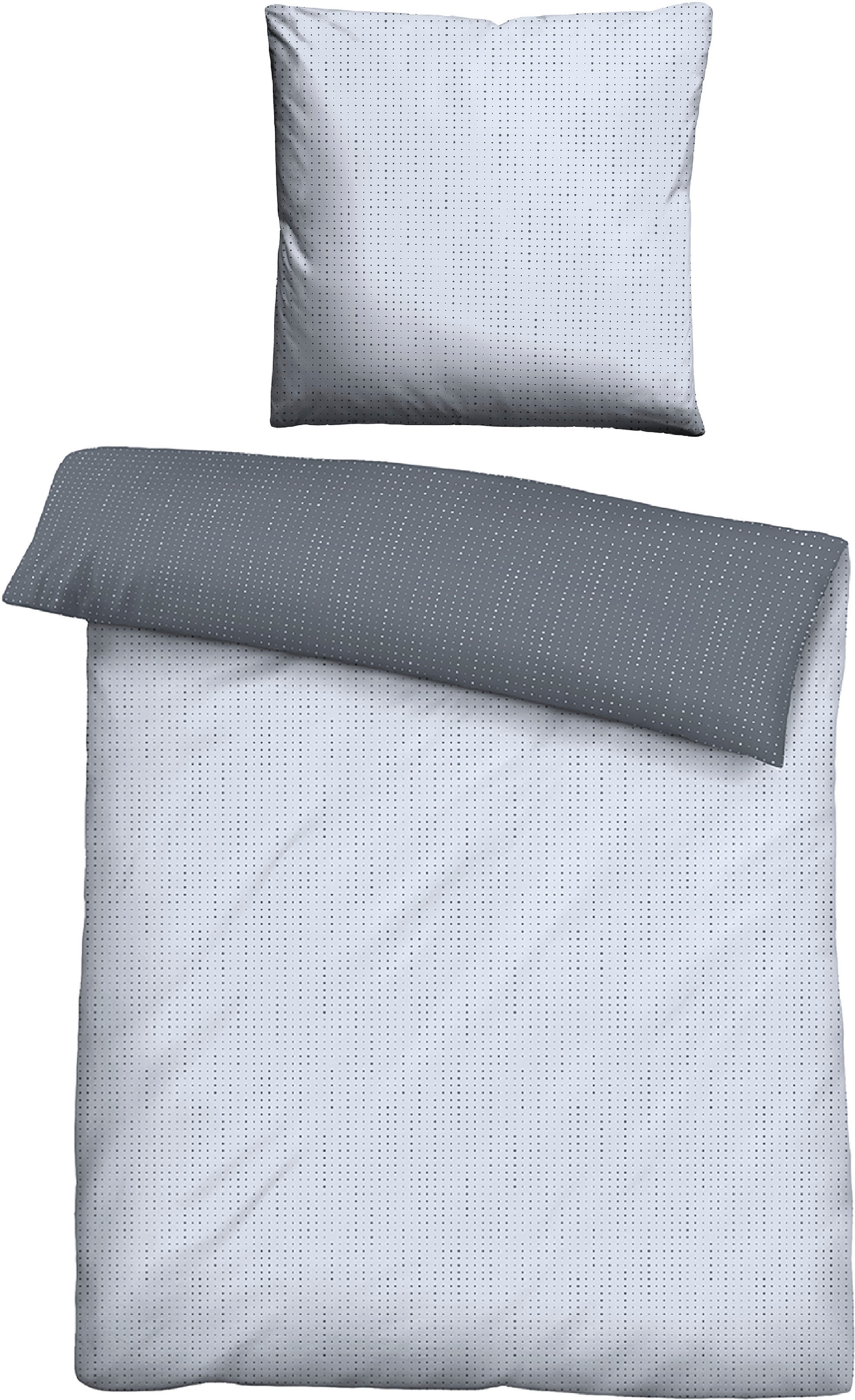 Biberna Wendebettwäsche »Combinate in Gr. 135x200, 155x220 oder 200x200 cm«, Bettwäsche aus Baumwolle, zeitlose Bettwäsche mit Wendeoptik