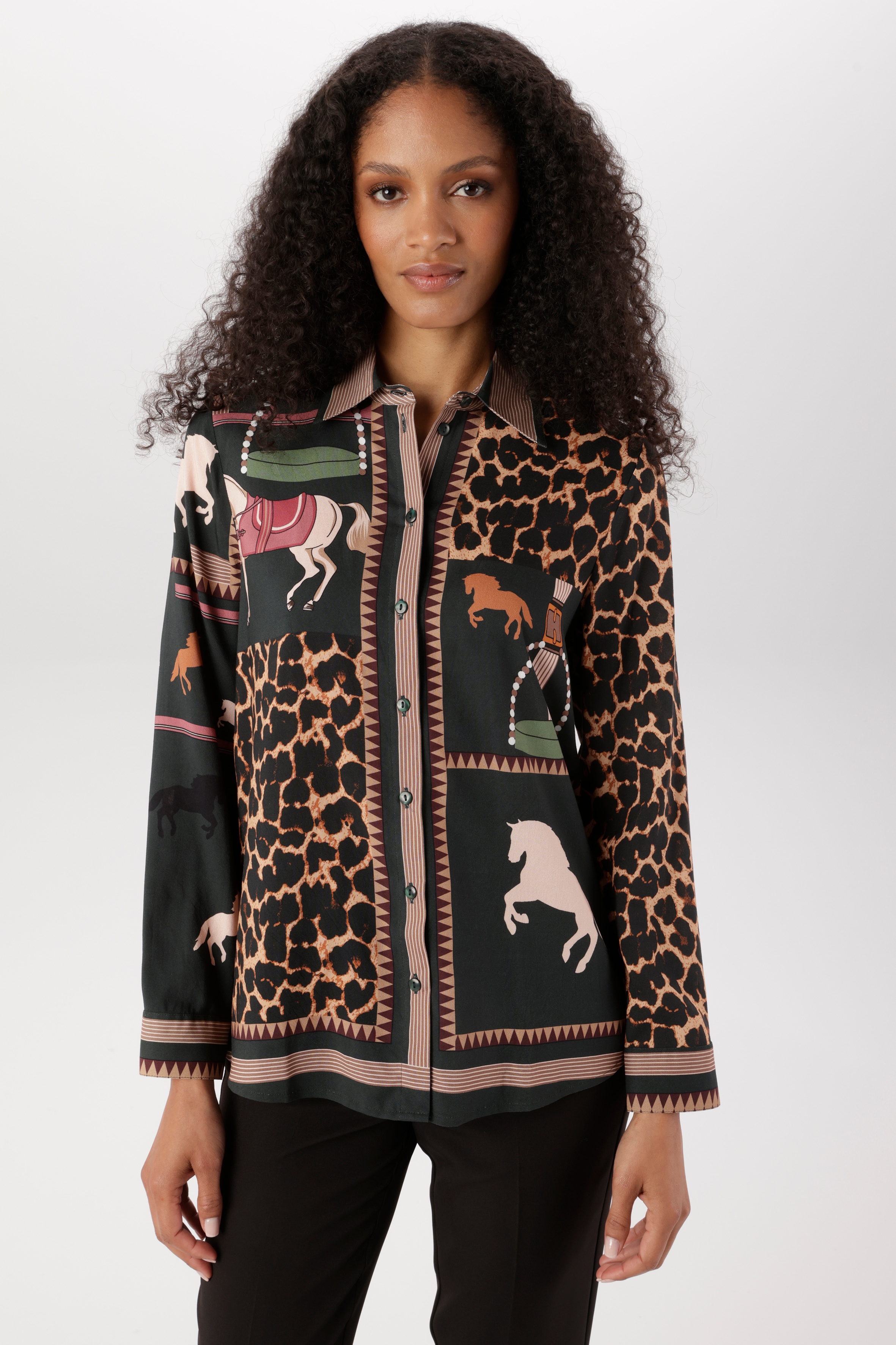 Aniston SELECTED Hemdbluse mit auffälligen, künstlerischen Animal-Print - NEUE KOLLEKTION