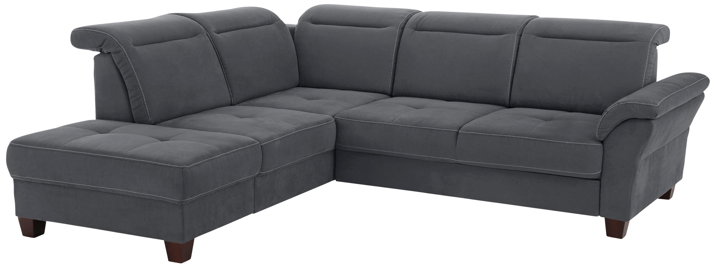 OTTO home Ecksofa "Solvei L-Form" wahlweise auch mit Kopfteilverstellung und Schlaffunktion, Federkern