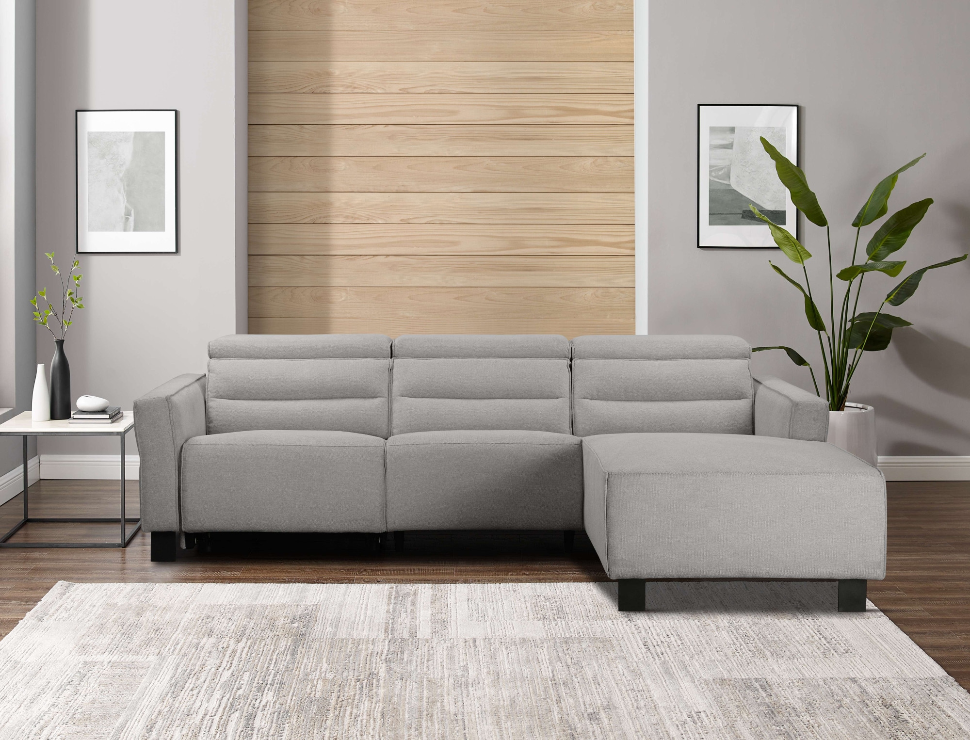 Places of Style Ecksofa »Carpari, L-Form, 263 cm, manuelle o. elektrische Relaxfunktion,«, USB A/C und Kopfteilverstellung