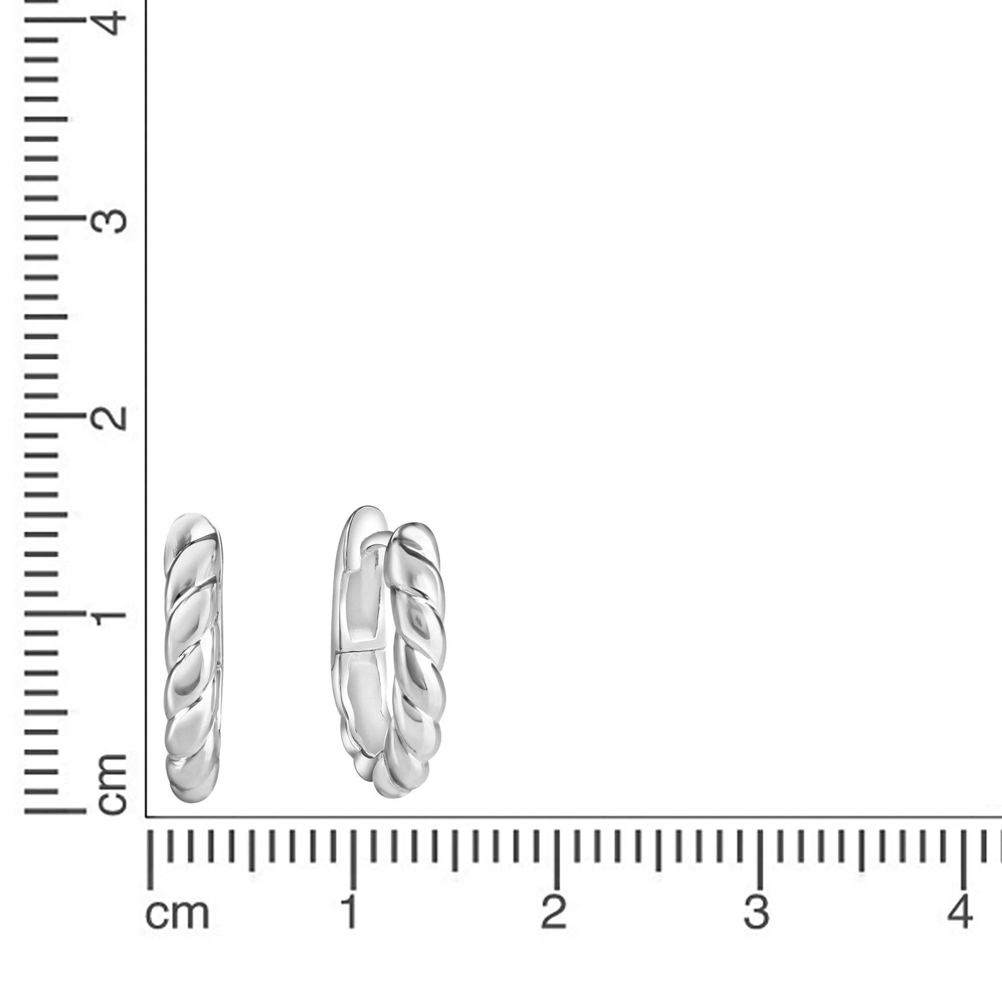 CELESTA Paar Creolen »925 Sterling Silber rhodiniert«