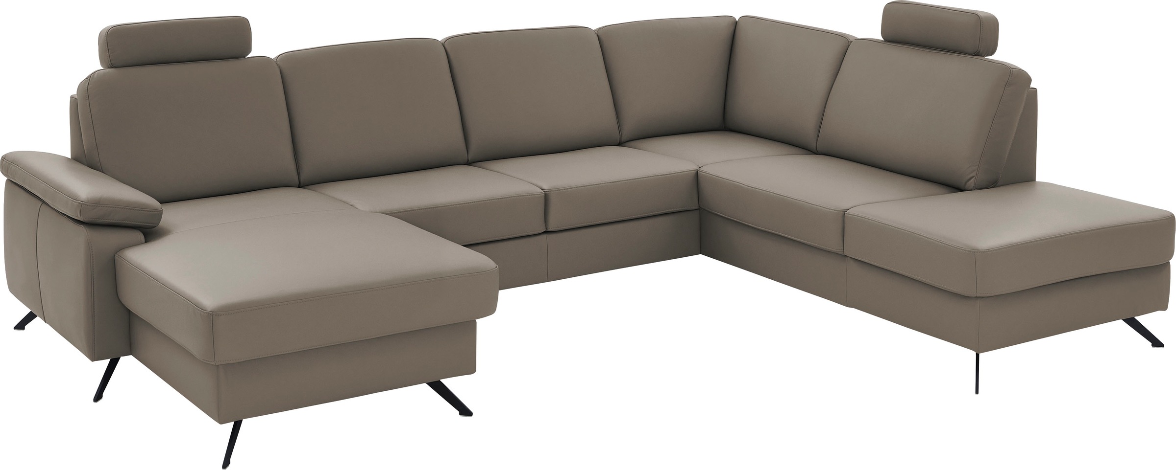 Die PlanBar Wohnlandschaft "PN-EM15047 U-Form, mit Kopfstützen", Echtleder, günstig online kaufen