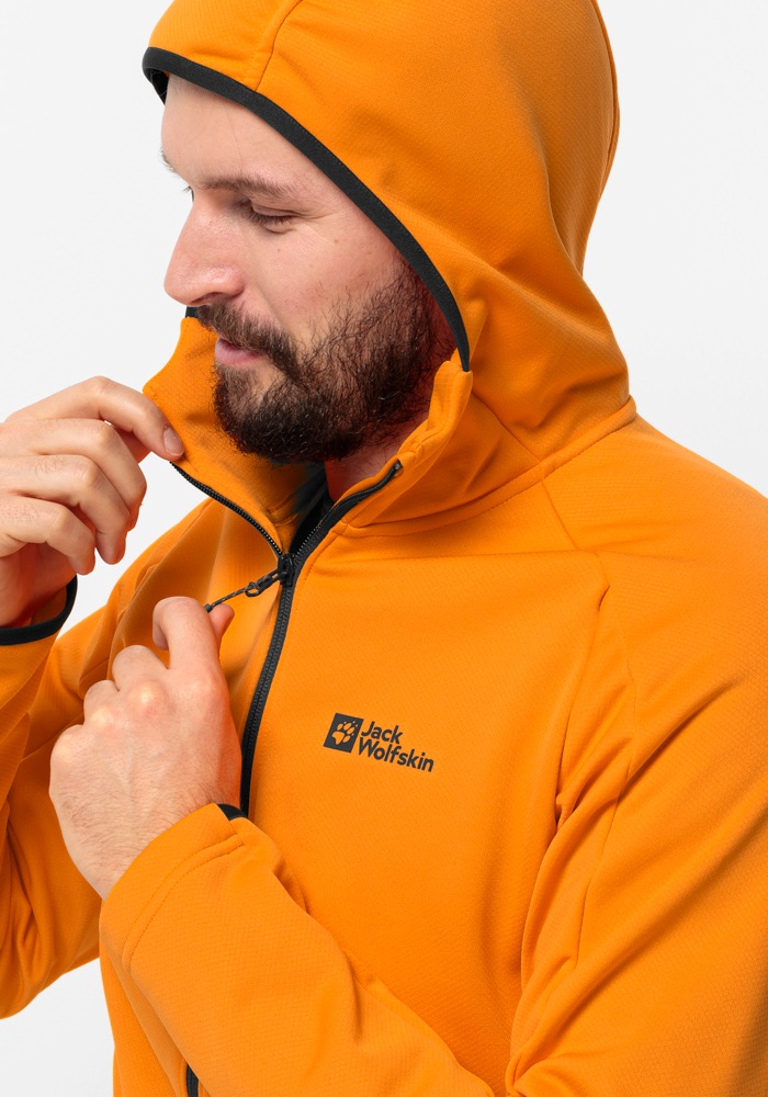 Jack Wolfskin Fleecejacke »ALPGRAT HOODED FZ M«, mit Kapuze