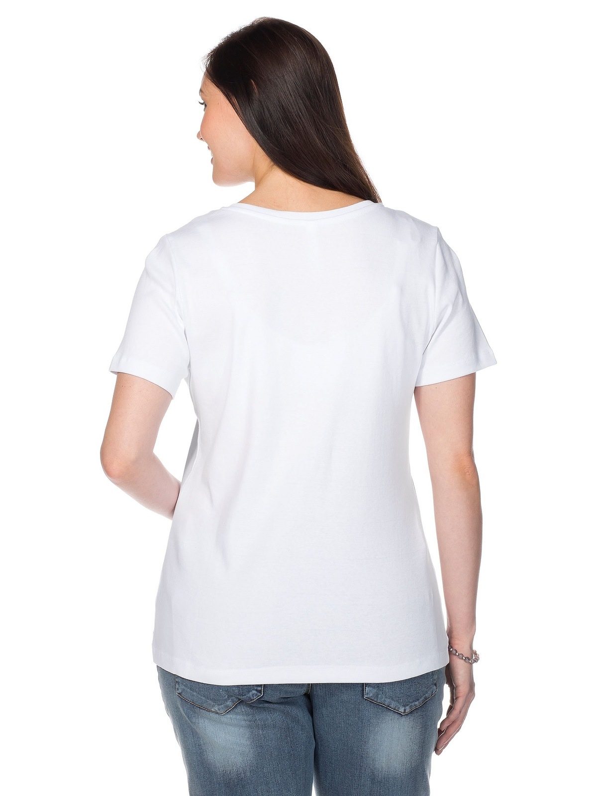 Black Friday T-Shirt BAUR Größen«, Qualität Sheego | gerippter fein »Große aus