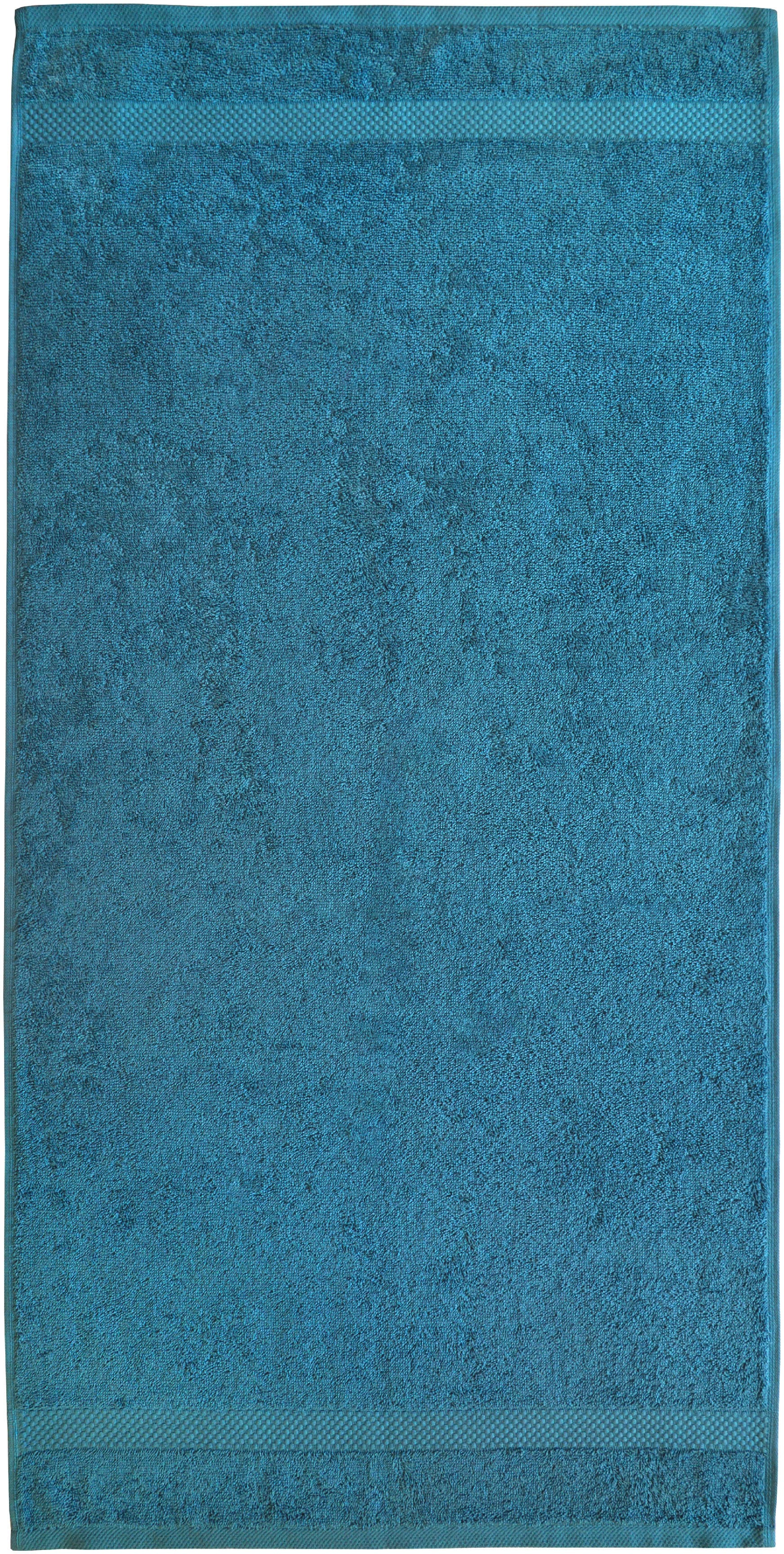 Strandtuch DYCKHOFF, B:70cm L:200cm, blau, Walkfrottier, Obermaterial: 100% Baumwolle, Handtücher, "Planet"