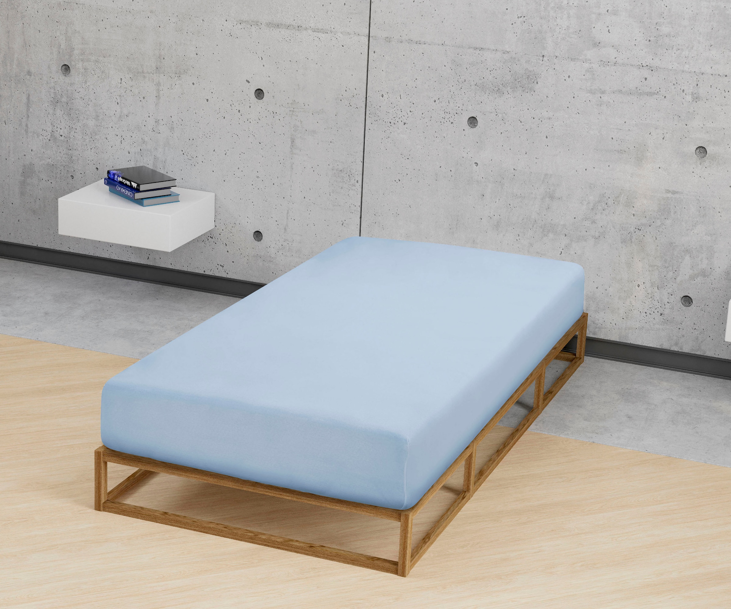 Biberna Spannbettlaken »THEA Baumwoll-Jersey mit Elasthan, 160 g/m²« Bettlaken für Matratzen bis 25 cm Höhe, pflegeleicht, bügelfrei