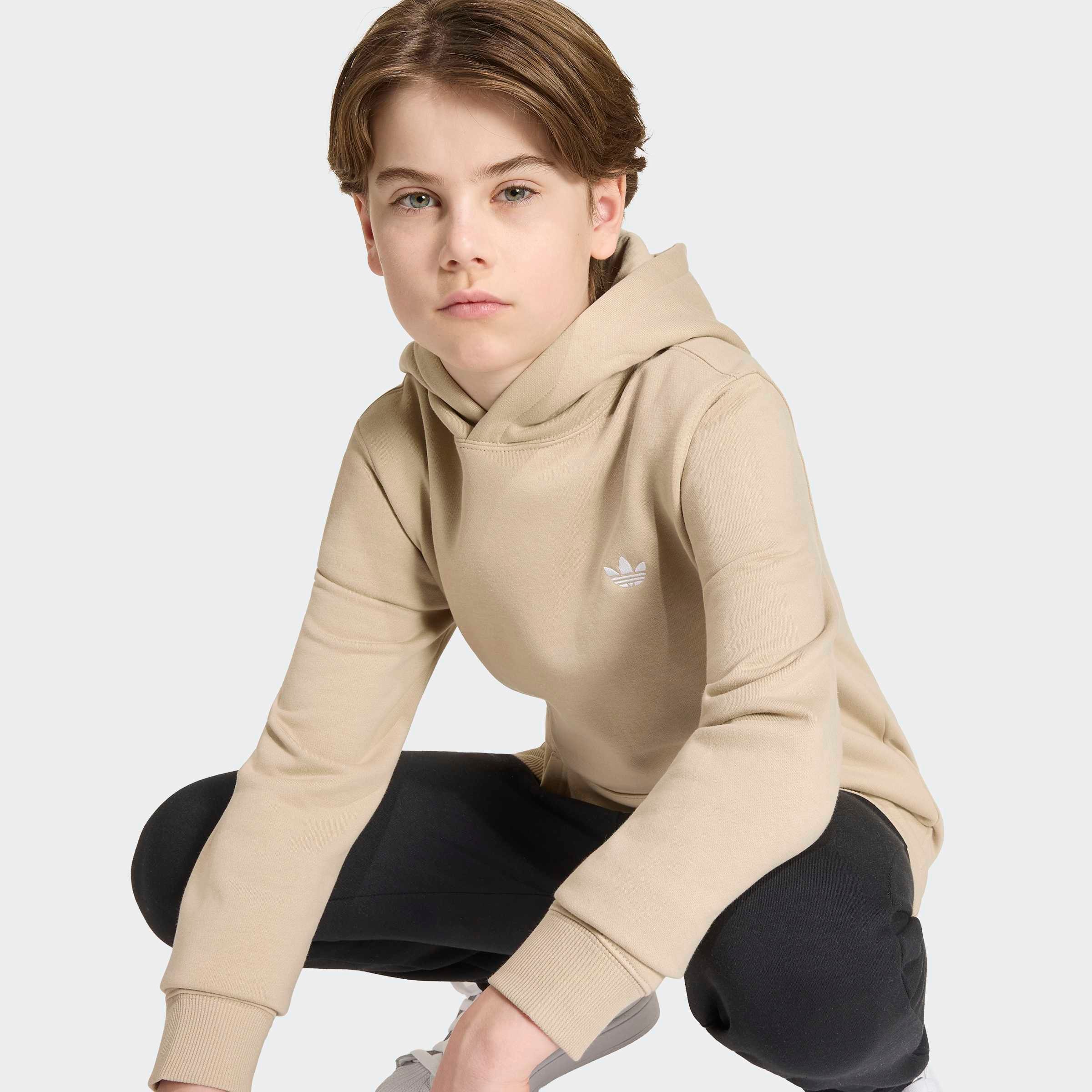 adidas Originals Kapuzensweatshirt »REGULAR FLEECE-HOODIE«, für Kinder, mit Kapuze, ohne Verschluss, aus Baumwolle und Polyester
