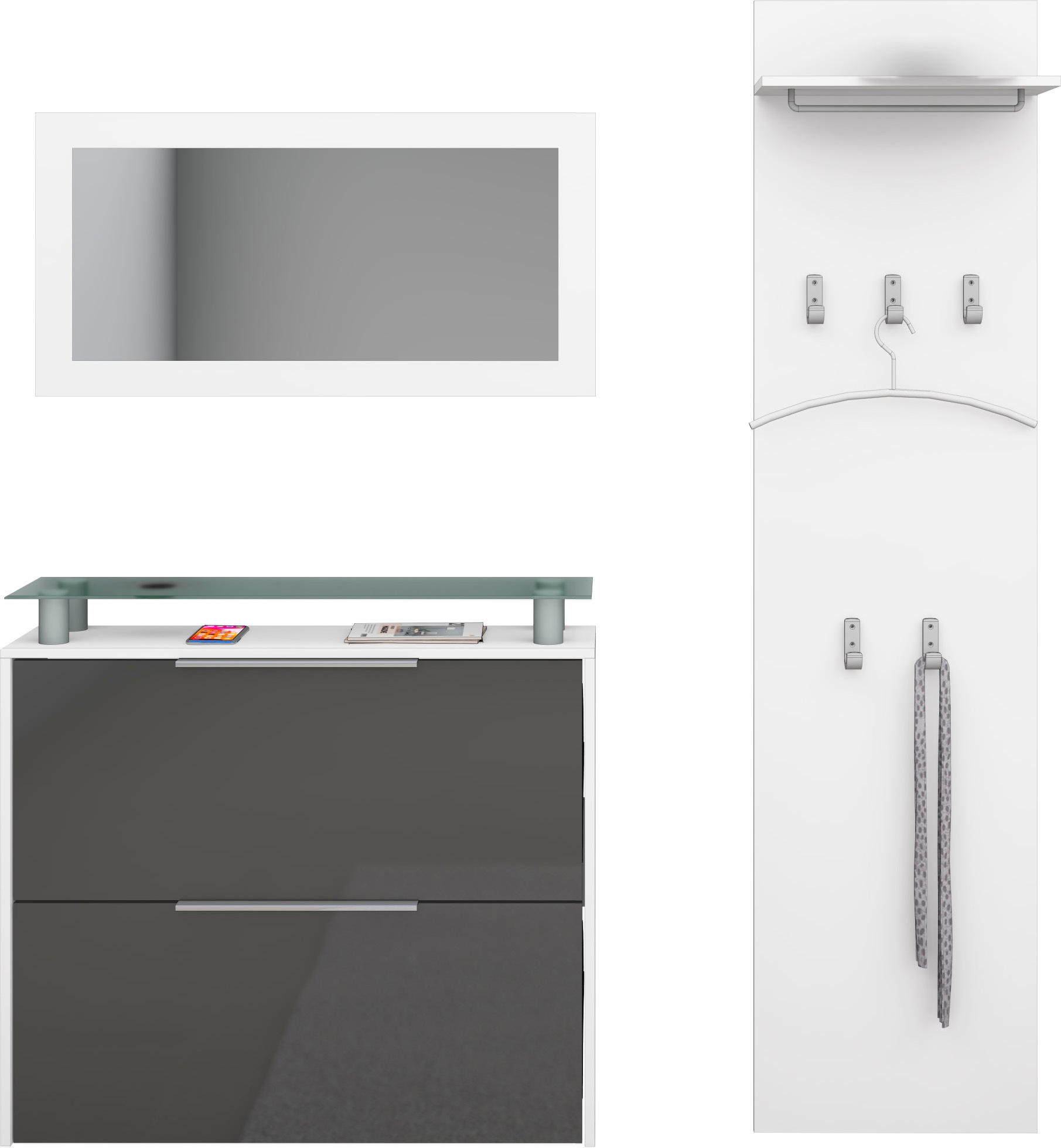 Thumbnail - borchardt Möbel Garderoben-Set "Rena 2, (3-tlg.)"