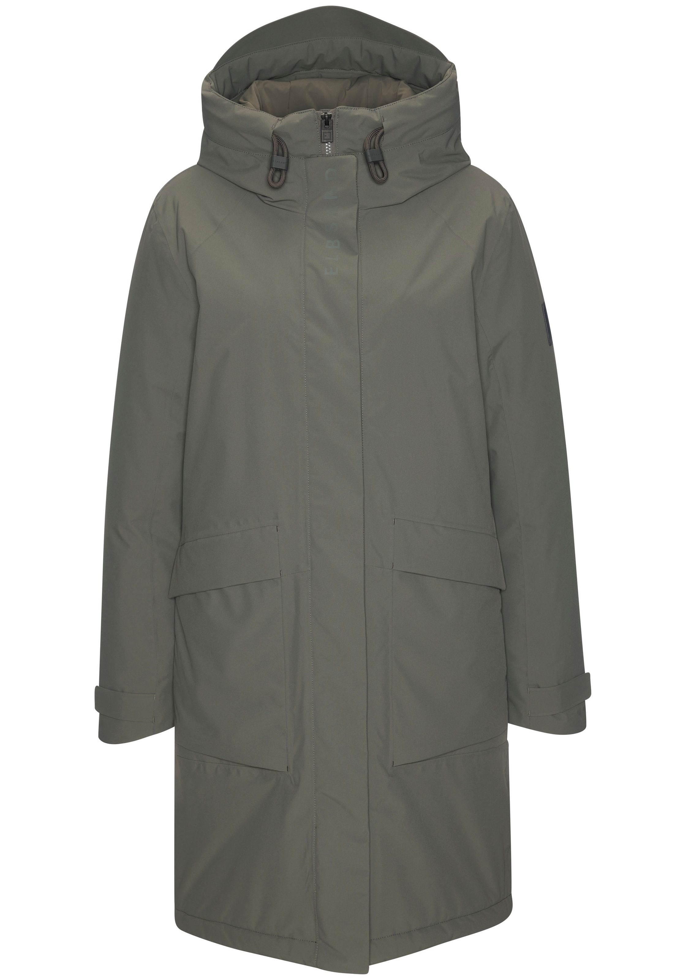 Elbsand Winterjacke mit Kapuze mit verstellbarer Kapuze und aufgesetzten Ta günstig online kaufen