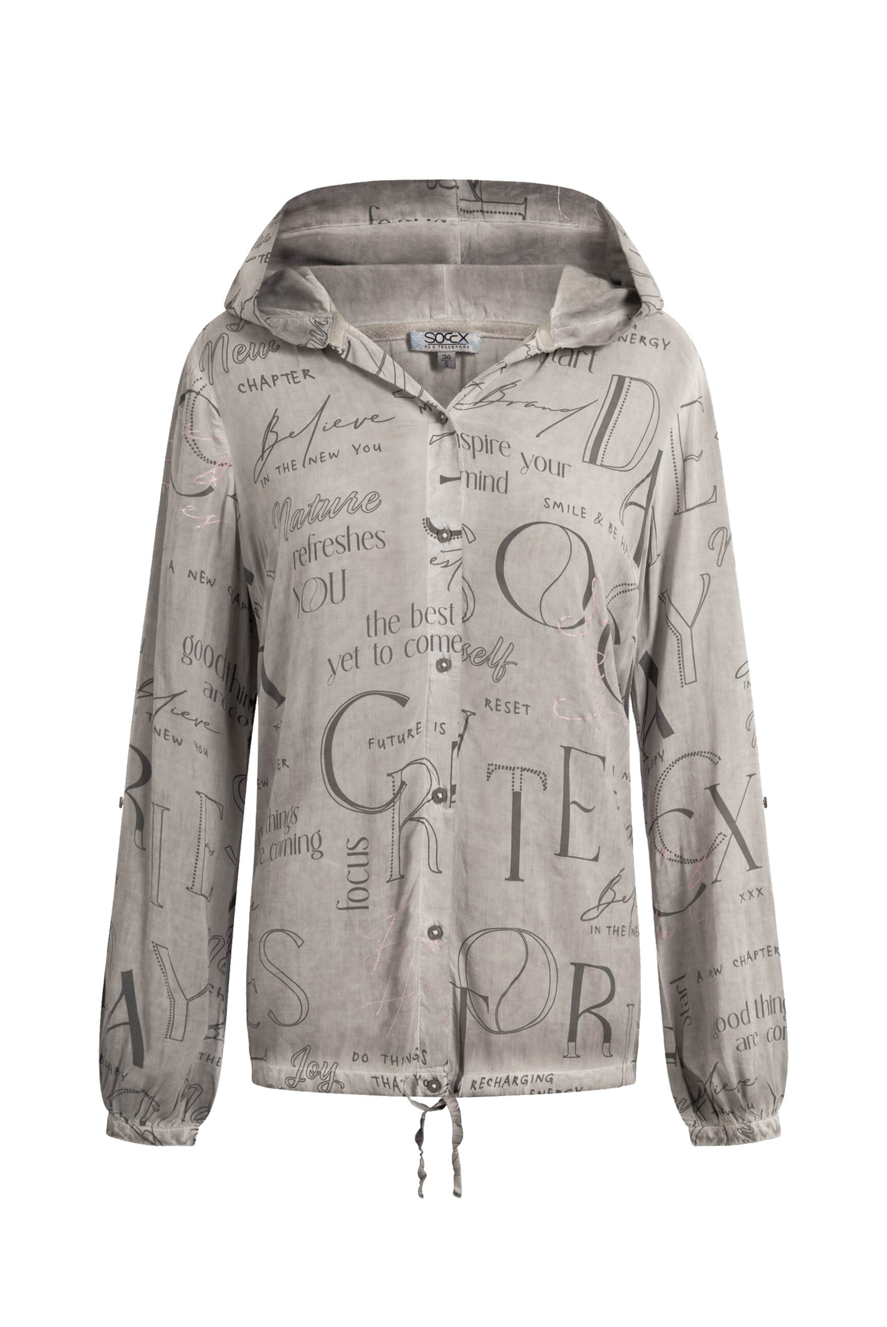 SOCCX Langarmbluse mit Tunnelzugband im Saum