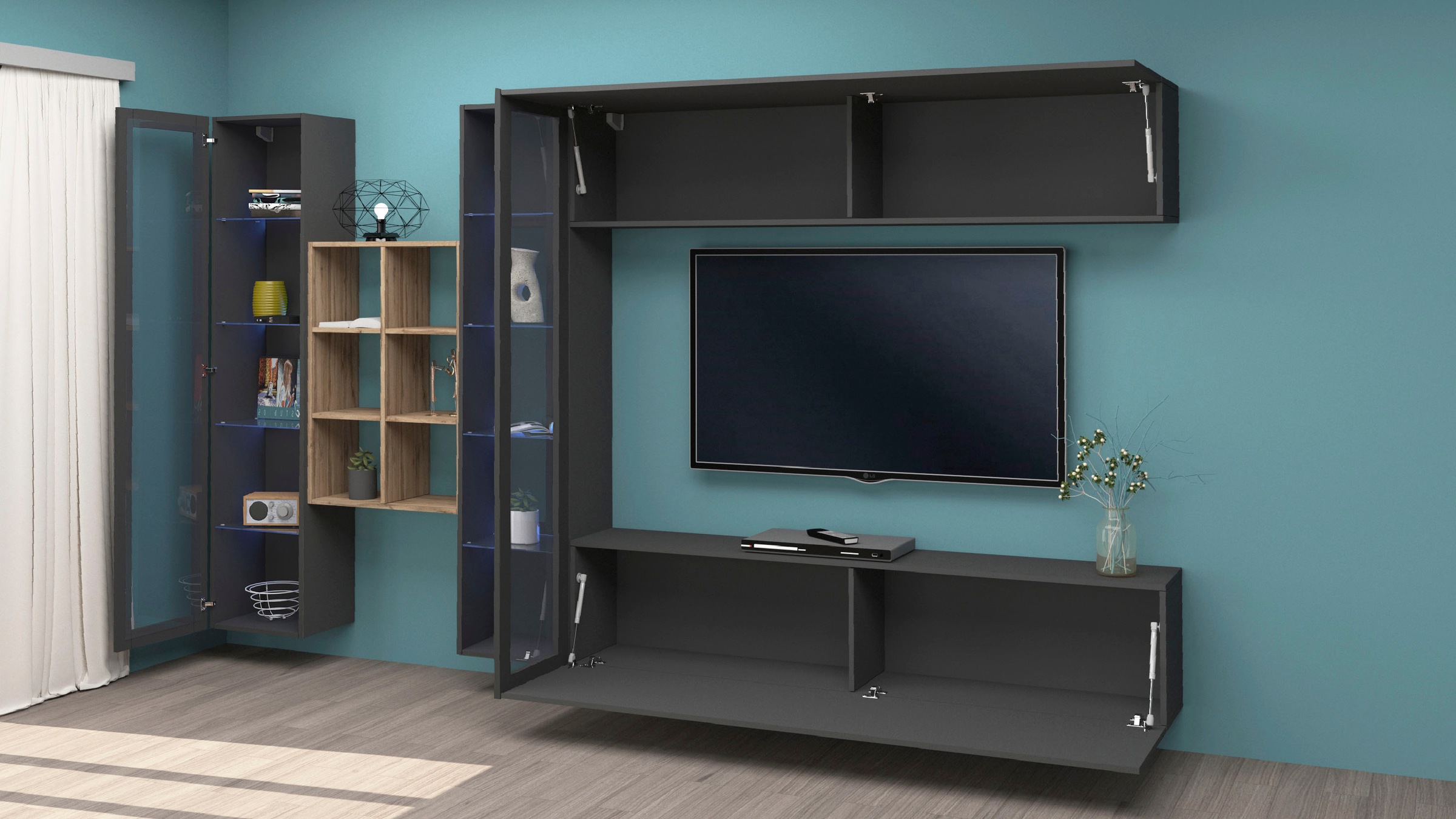 Thumbnail - Home affaire Wohnwand "Maruska" 1 Stk. tlg.