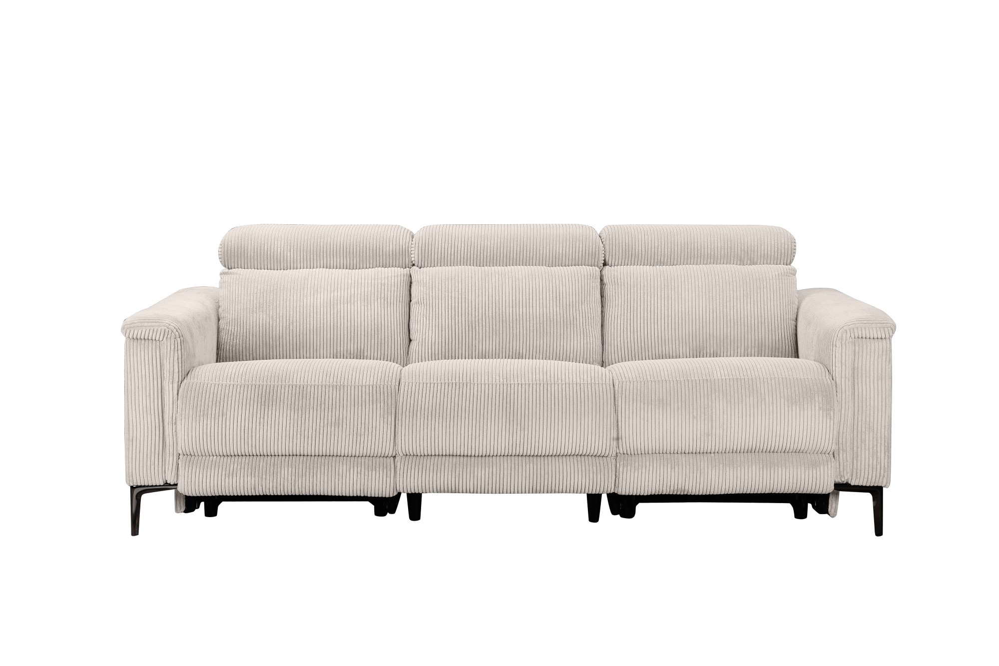 Thumbnail - Home affaire 3-Sitzer "Lund Cord, mit manueller o. elektrischer Relaxfunktion in 2 Sitzen,", USB-A, Kopfteilverstellung,...