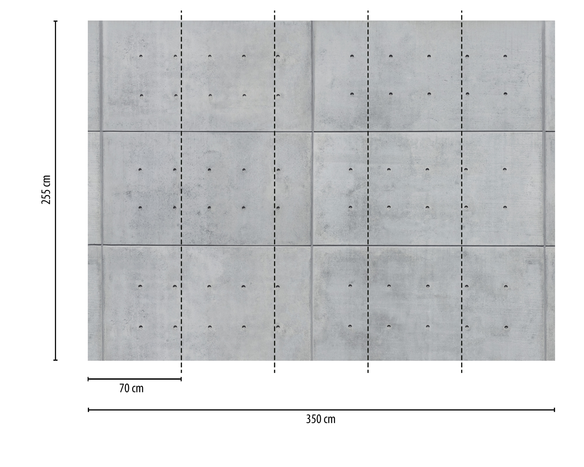 A.S. Création Vliestapete »Fototapete Sichtbetonplatten Hellgrau  Industrial« matt strukturiert