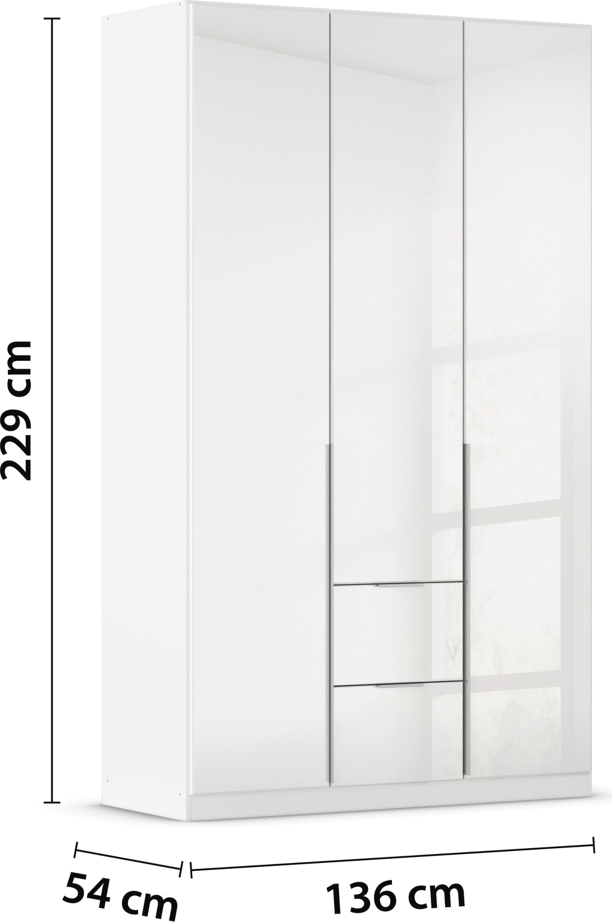 rauch Drehtürenschrank »Kleiderschrank Kleiderschränke Schrank Garderobe AGORDO mit Glasfront«, mit Außenschubkästen, in 6 Breiten und 2 Höhen MADE IN GERMANY