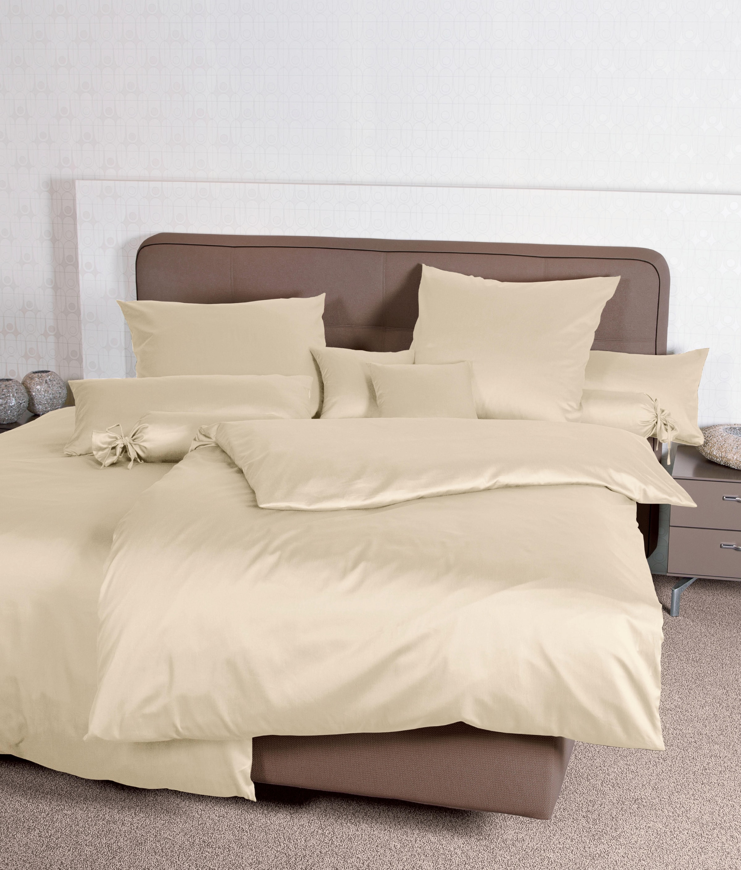 Bettwäsche »Colors 31001«, (2 tlg.), in Mako Satin Qualität aus 100% Baumwolle, Bett-...