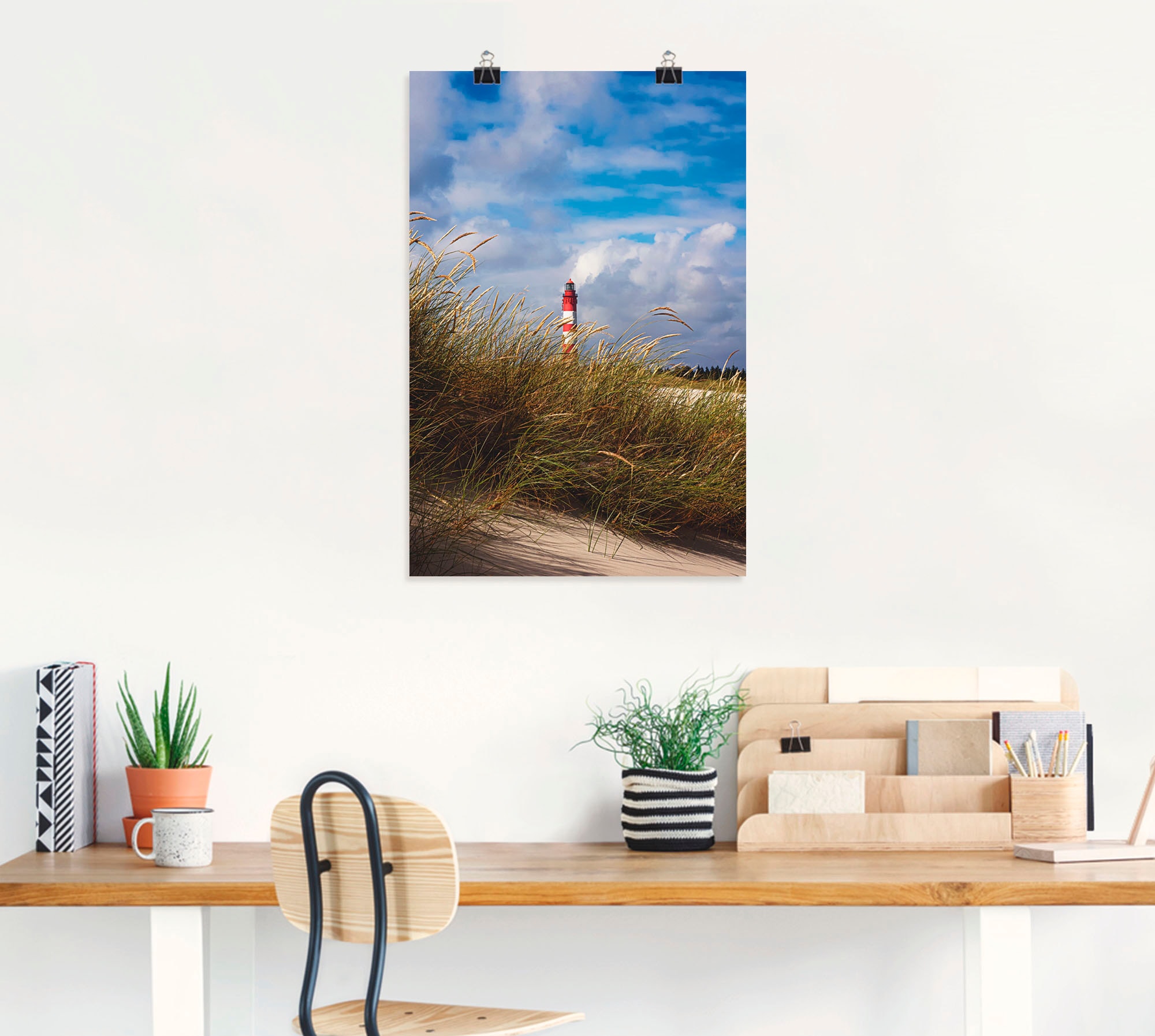 Artland Poster »Sommerimpression Amrumer Leuchtturm« Gebäude 1 Stk. tlg. ohne Rahmen