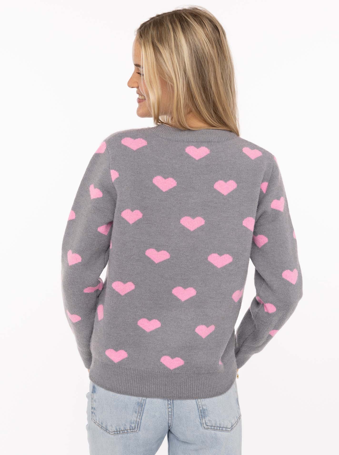 Thumbnail - Zwillingsherz Strickpullover ""Herz"" mit Herzmotiv, Rundhalsausschnitt