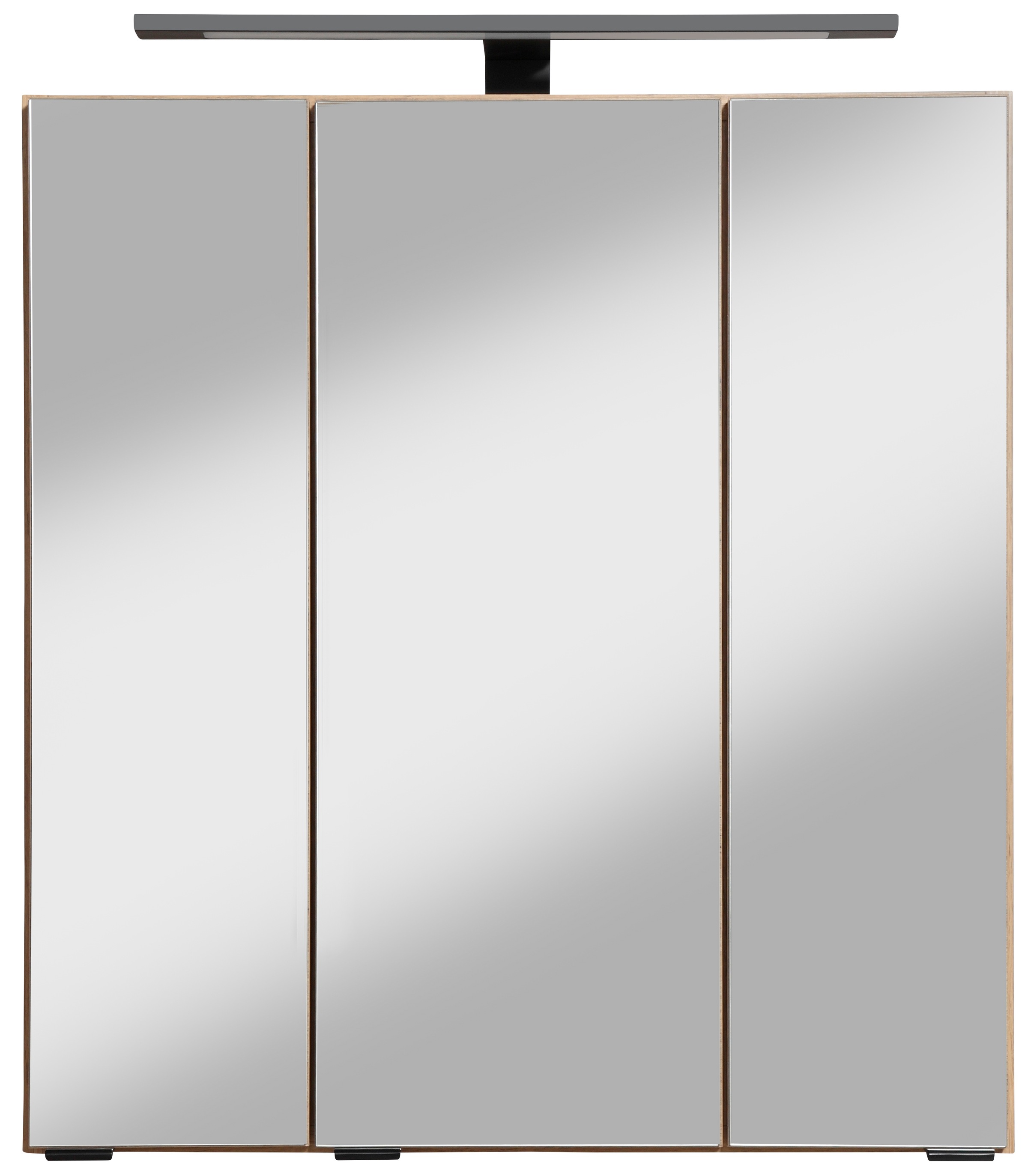 welltime Badmöbel-Set »"Trento", Badezimmer-Set, Waschbeckenunterschrank, Spiegelschrank«, (2 St.), inkl. LED Aufbauleuchtung Schalter/Steckdose, Möbel Made in Germany
