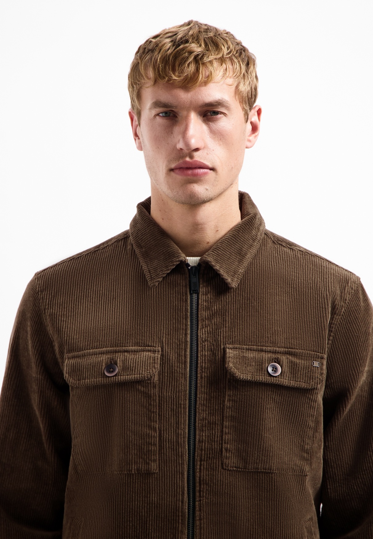 NO EXCESS Langarmhemd »No Excess Overshirt aus geripptem Cord«
