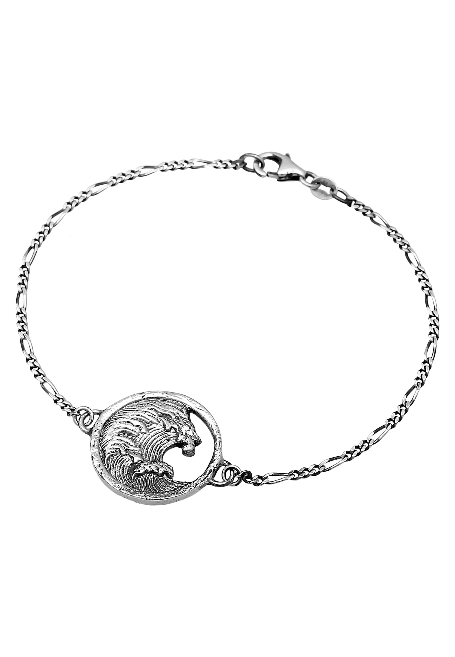 HAZE & GLORY Armkette »Armband Münze - Tide Welle Maritim 925 Silber«